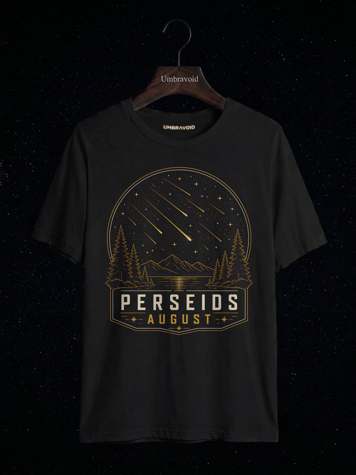 Perseids August astronomy t-shirt | Umbra Void