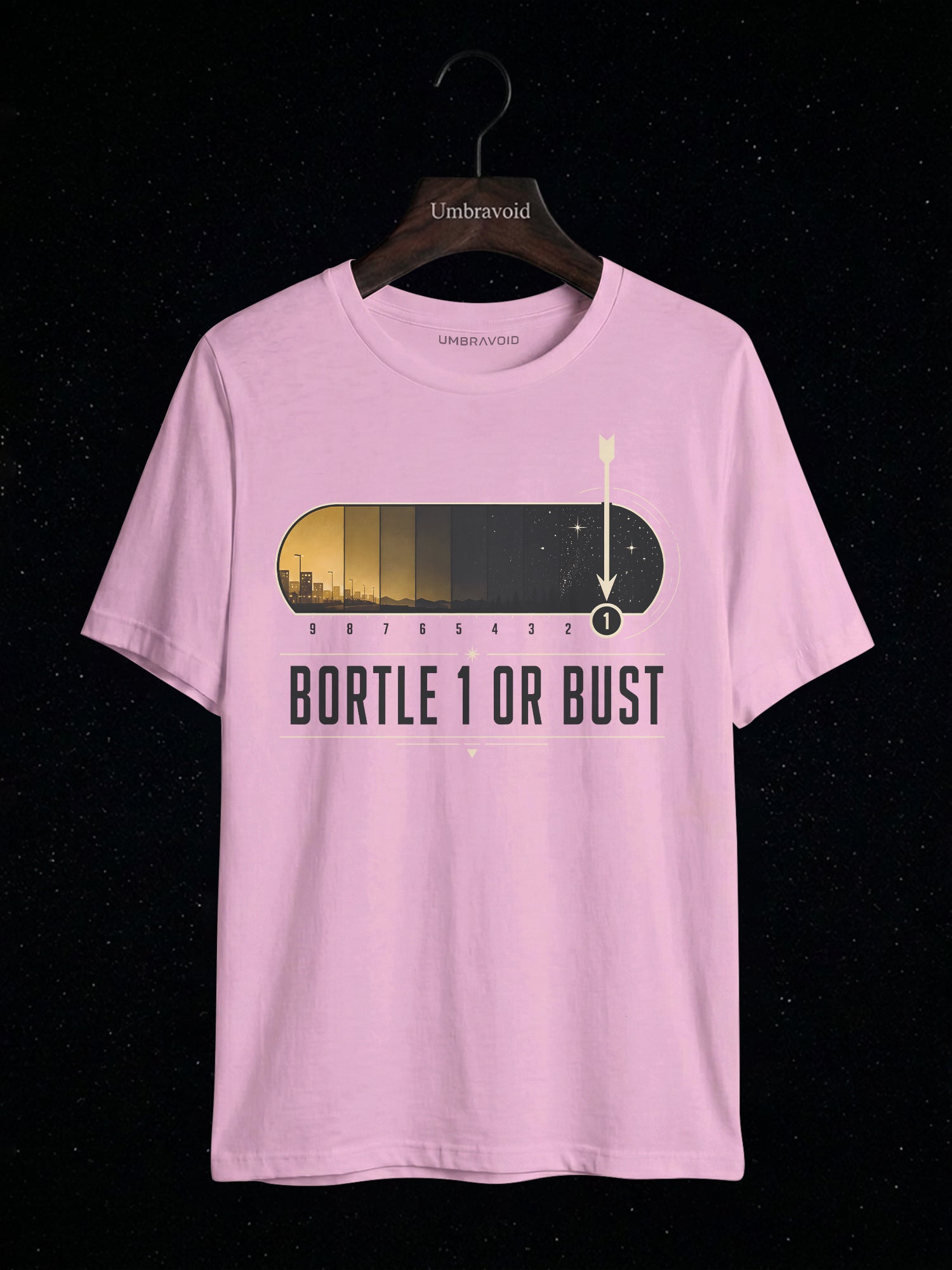 Bortle 1 Or Bust Scale astronomy t-shirt | Umbra Void