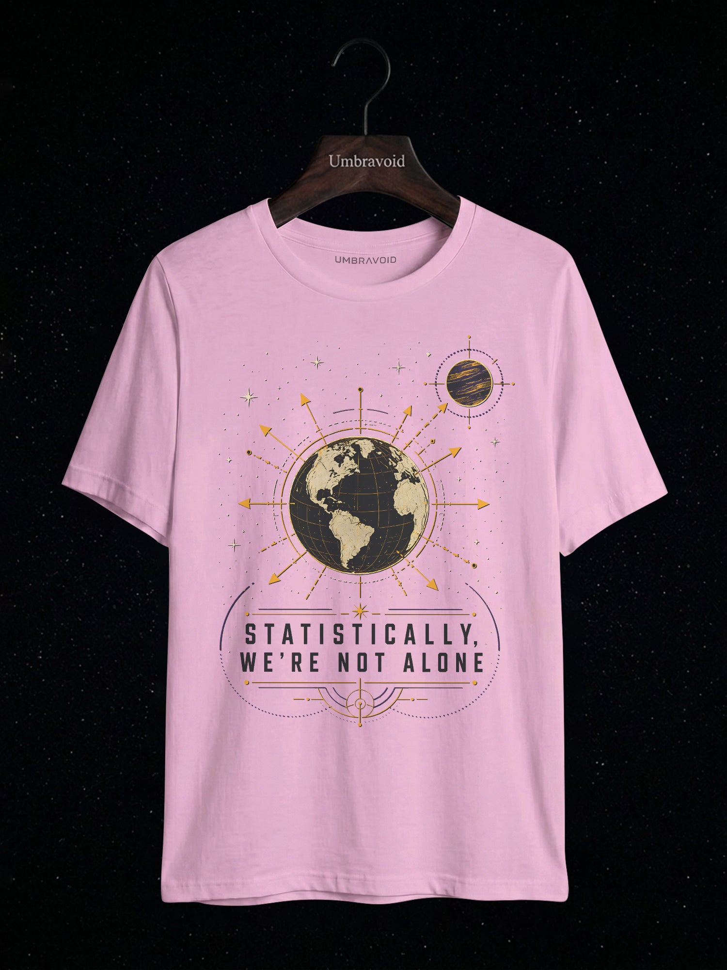 Statistically, We're Not Alone astronomy t-shirt | Umbra Void