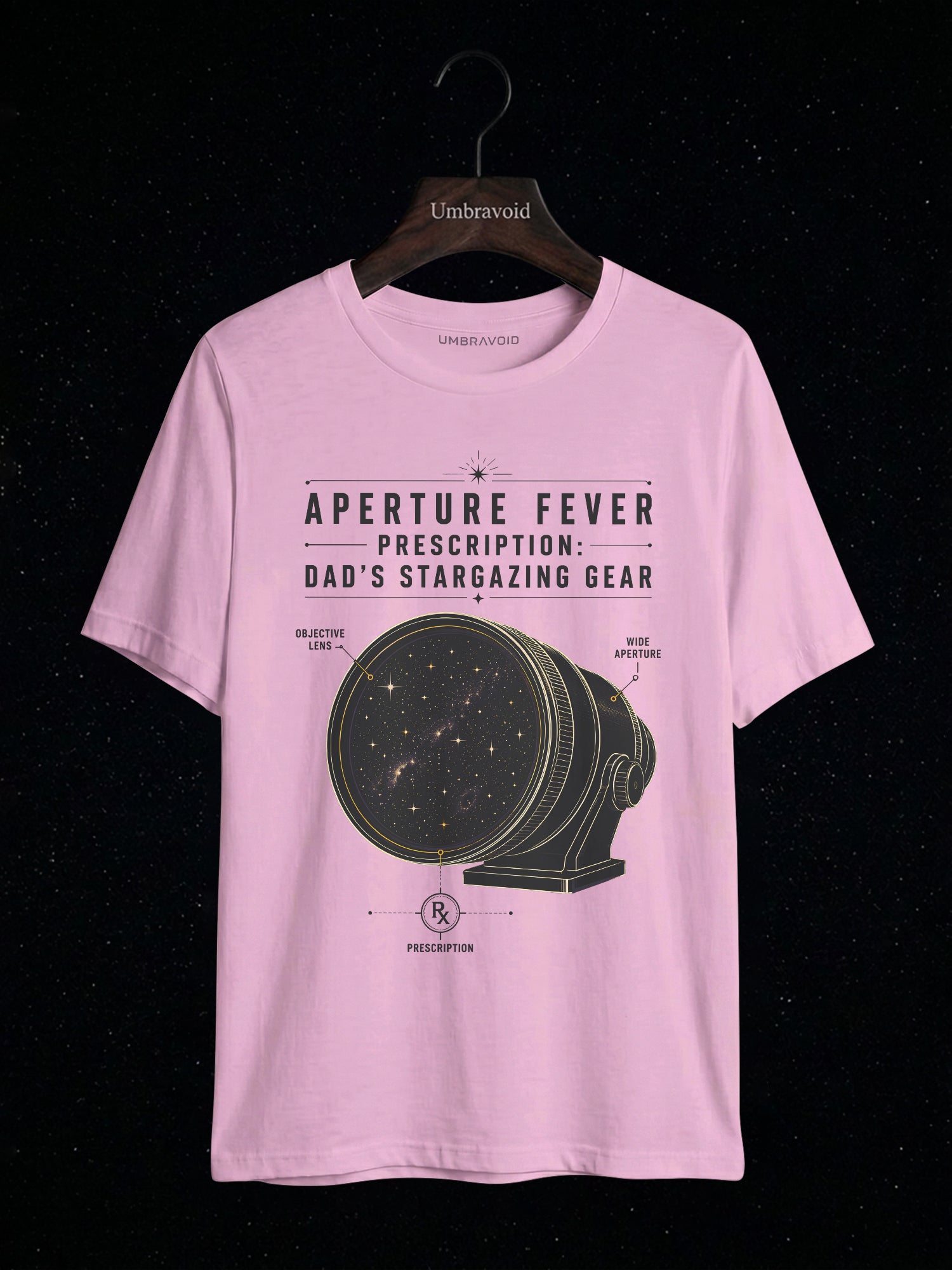 Aperture Fever Prescription astronomy t-shirt | Umbra Void