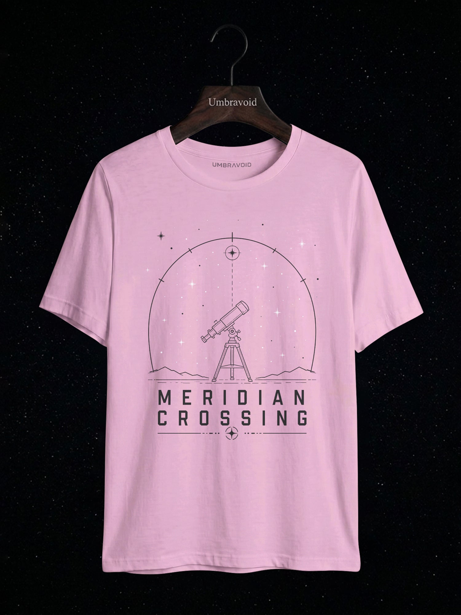 Meridian Crossing astronomy t-shirt | Umbra Void