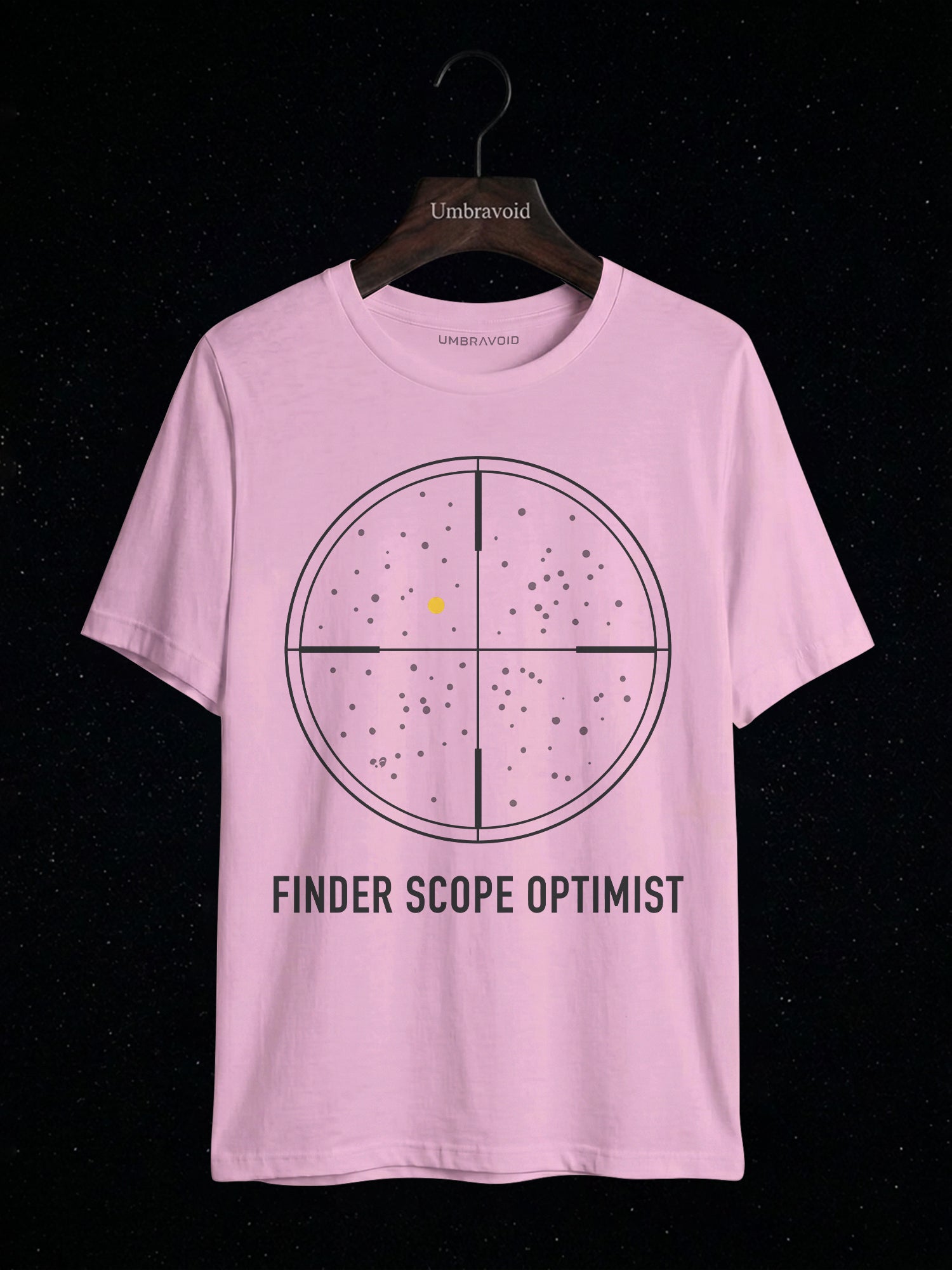 Finder Scope Optimist astronomy t-shirt | Umbra Void