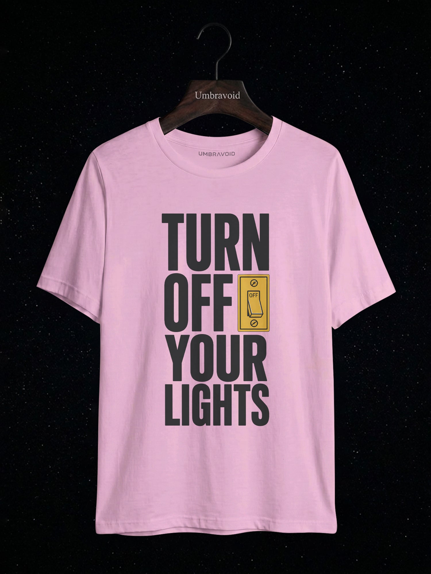 Turn Off Your Lights astronomy t-shirt | Umbra Void