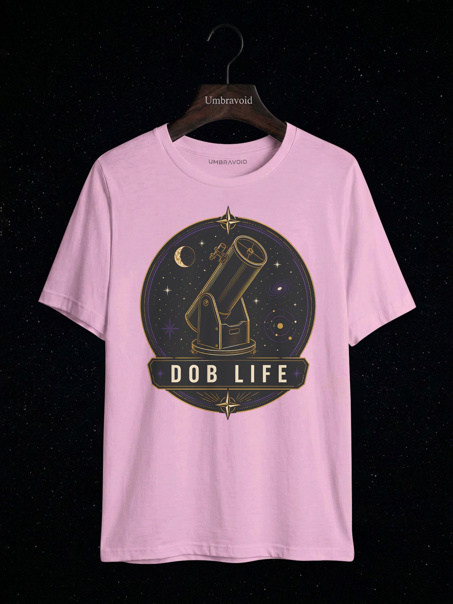 Dob Life Galaxy Edition astronomy t-shirt | Umbra Void