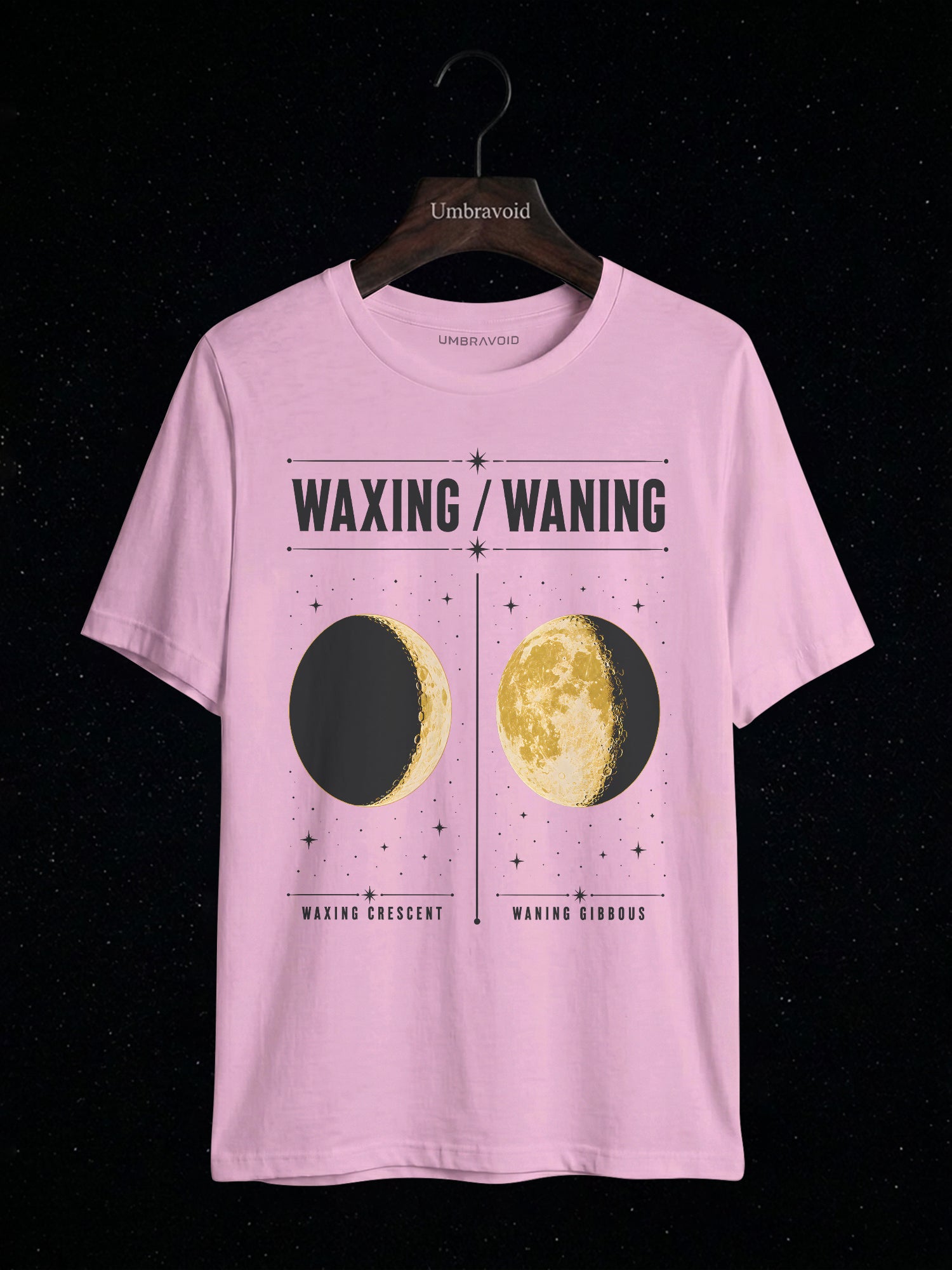 Waxing / Waning astronomy t-shirt | Umbra Void
