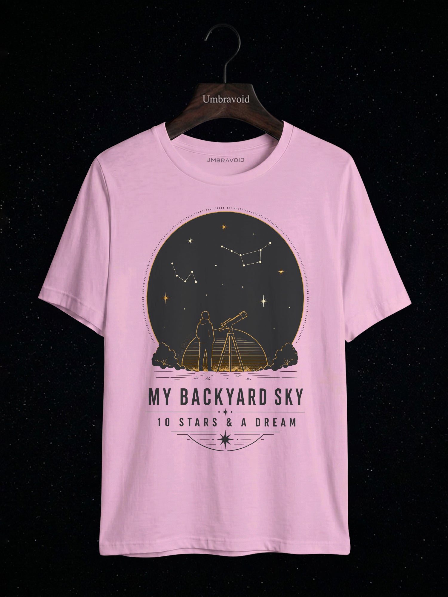 My Backyard Sky: 10 Stars & A Dream astronomy t-shirt | Umbra Void