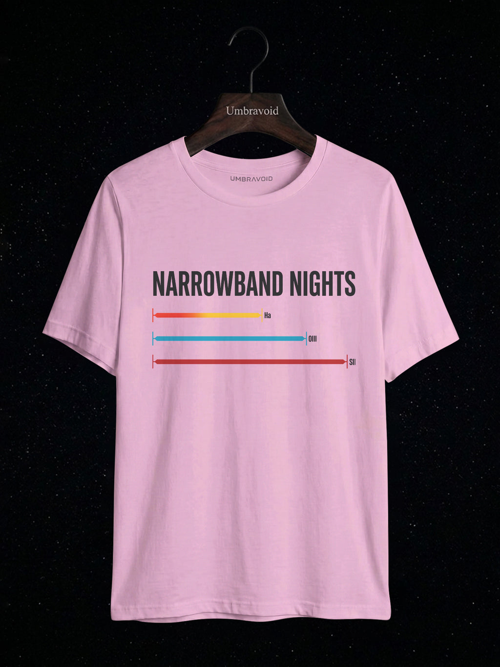 Narrowband Nights astronomy t-shirt | Umbra Void