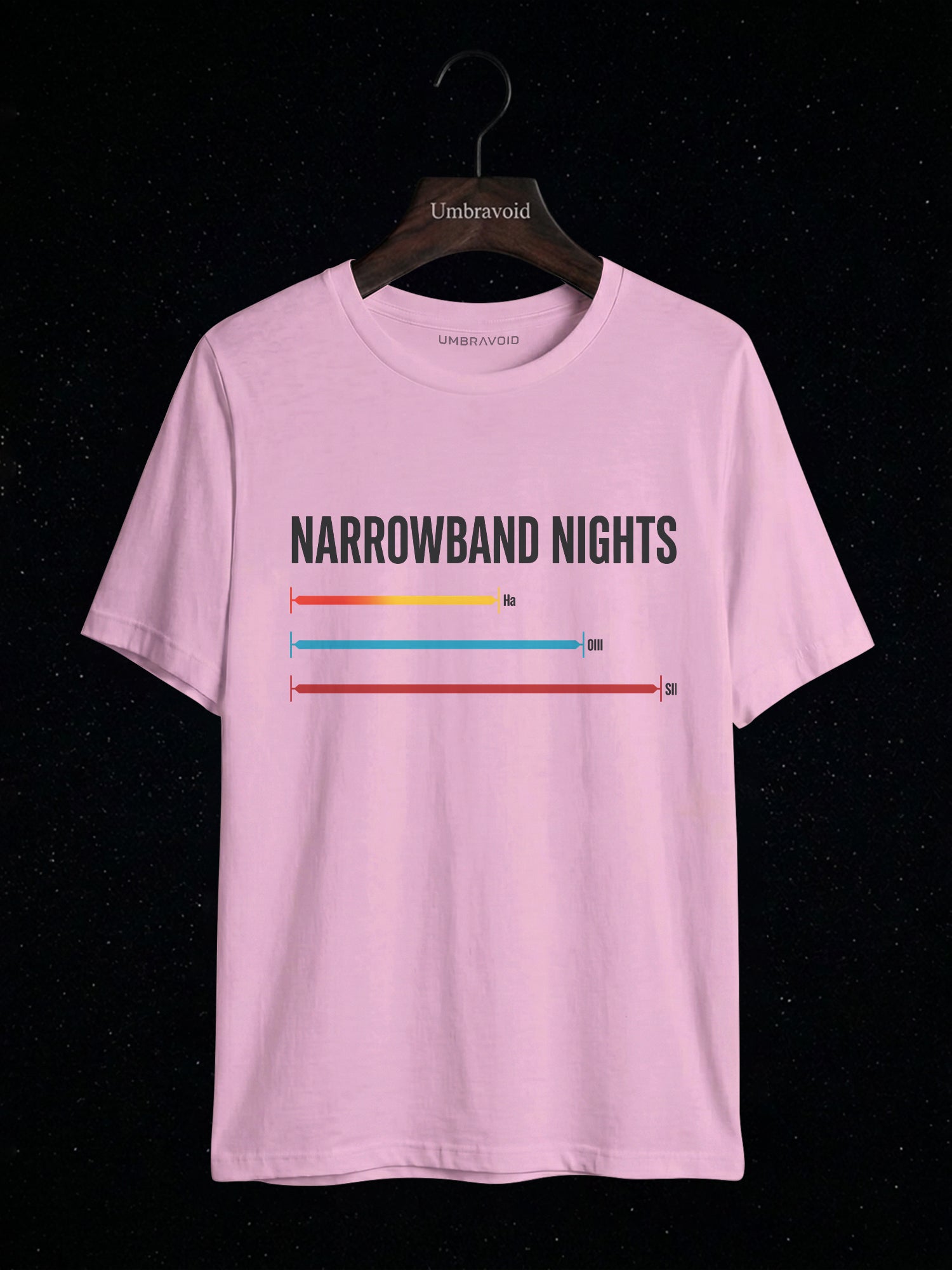Narrowband Nights astronomy t-shirt | Umbra Void