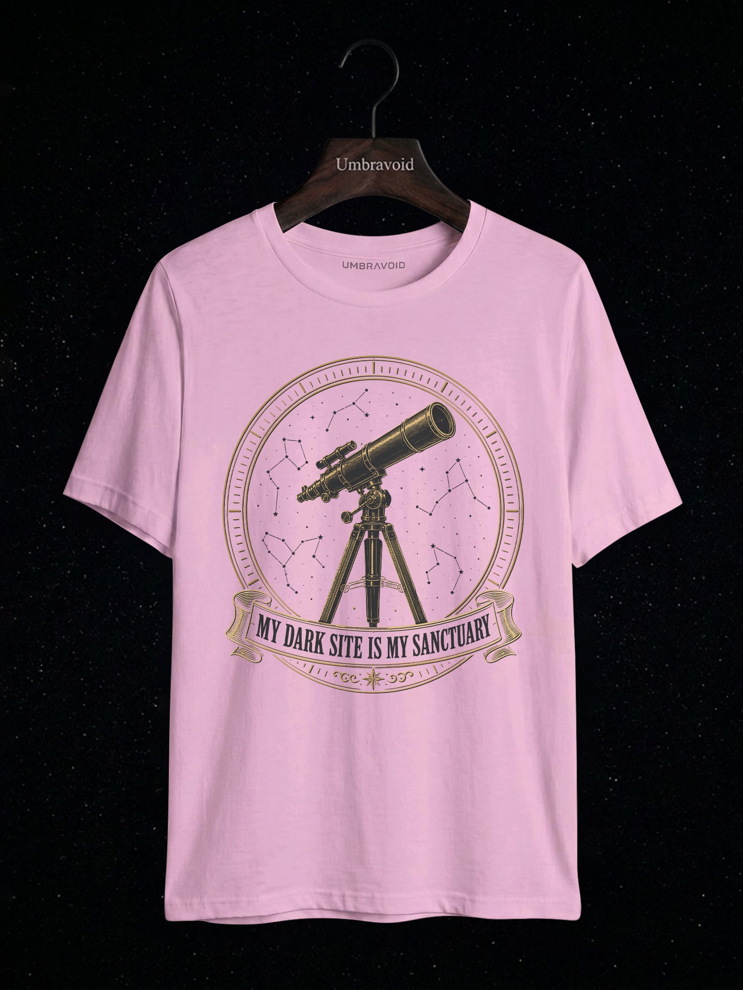 My Dark Site Is My Sanctuary astronomy t-shirt | Umbra Void