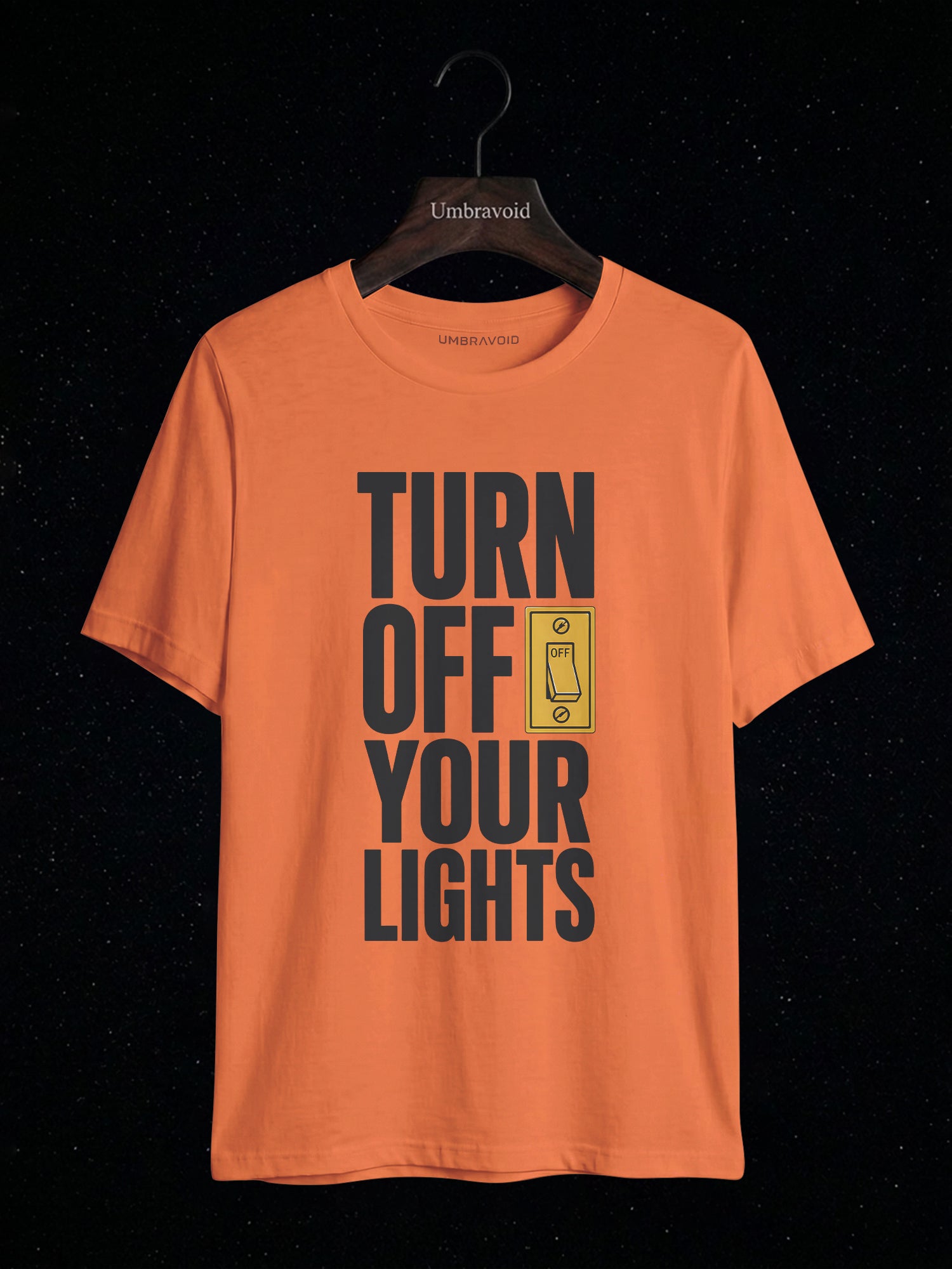 Turn Off Your Lights astronomy t-shirt | Umbra Void