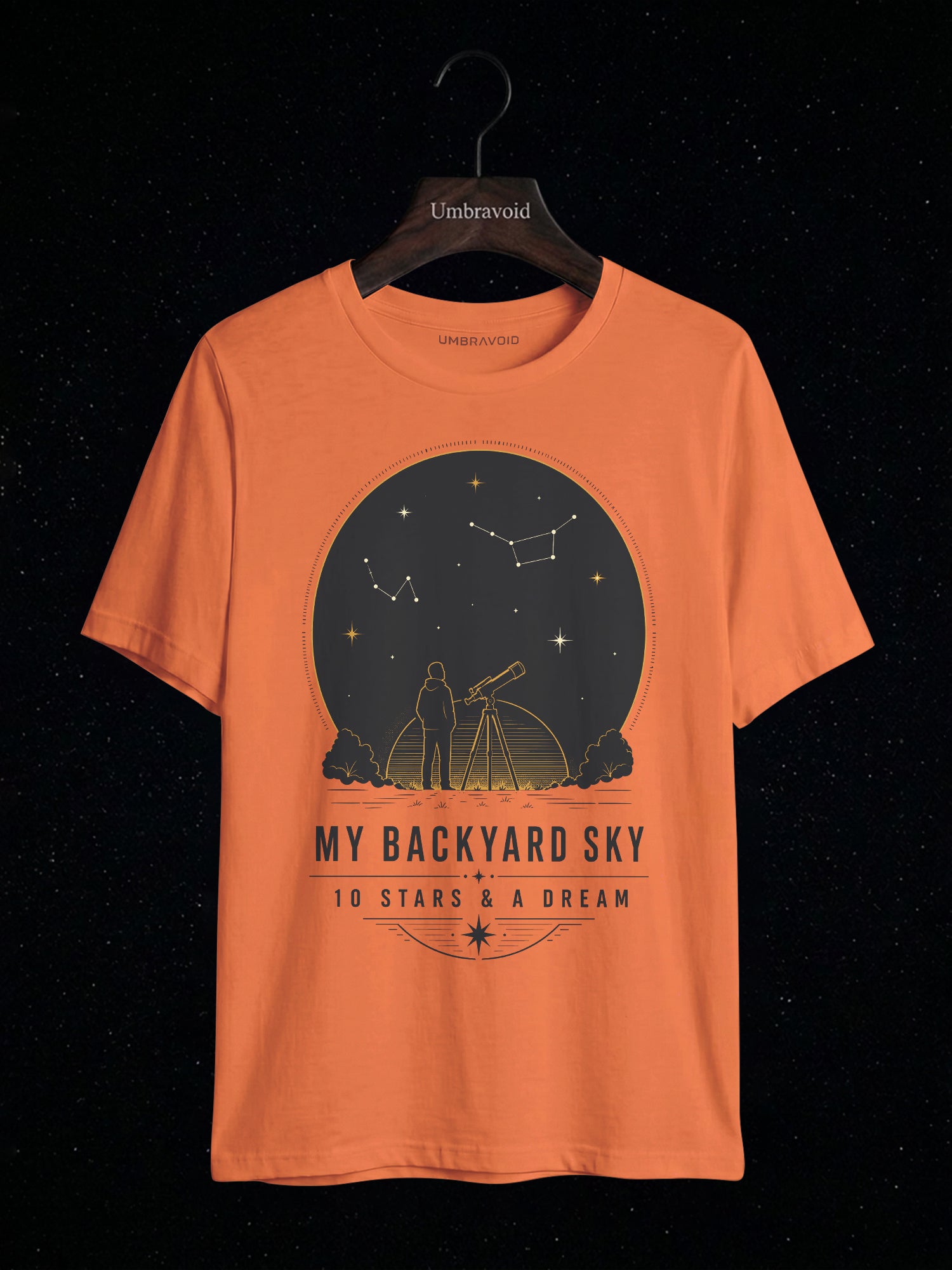 My Backyard Sky: 10 Stars & A Dream astronomy t-shirt | Umbra Void