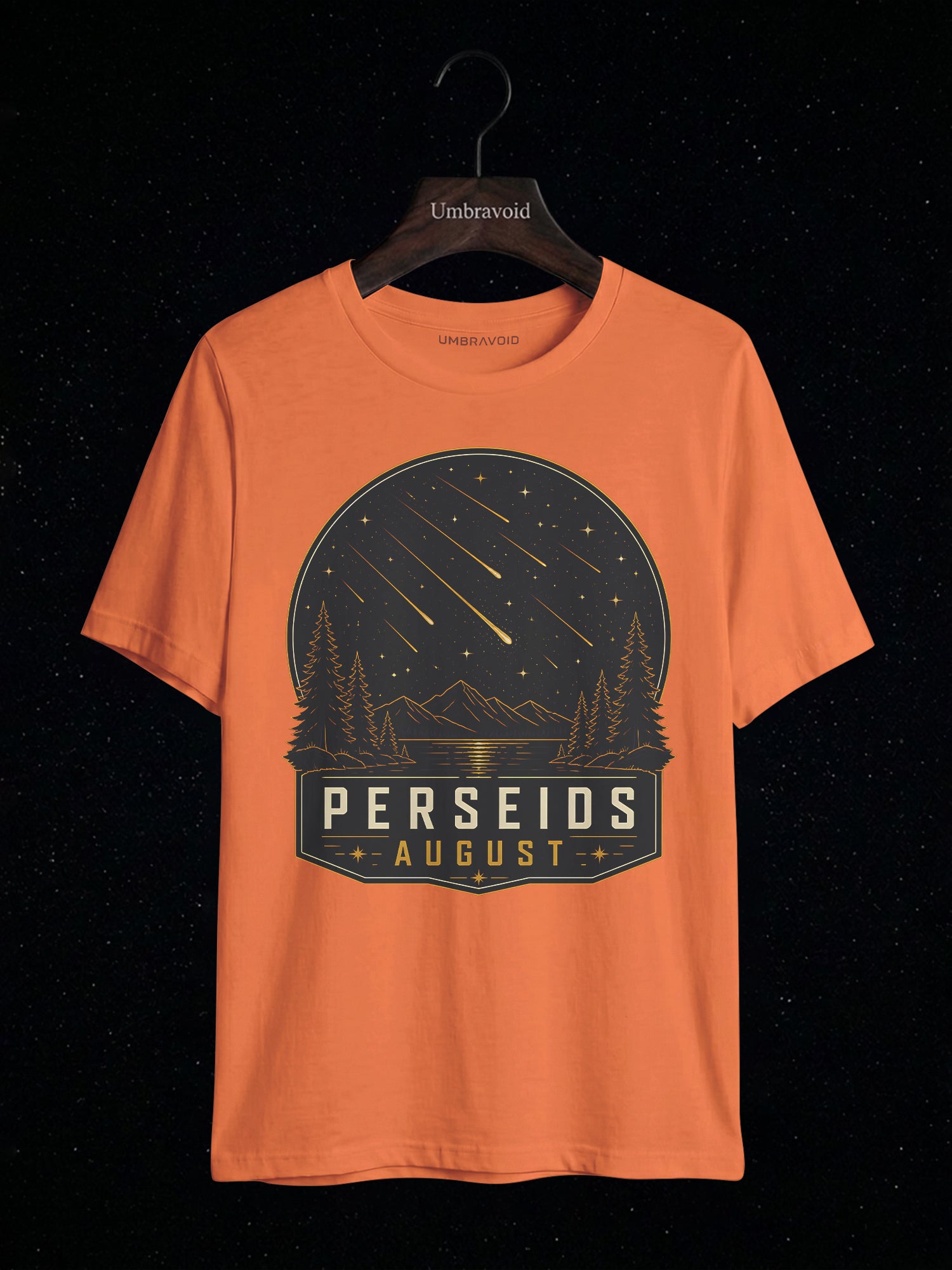Perseids August astronomy t-shirt | Umbra Void