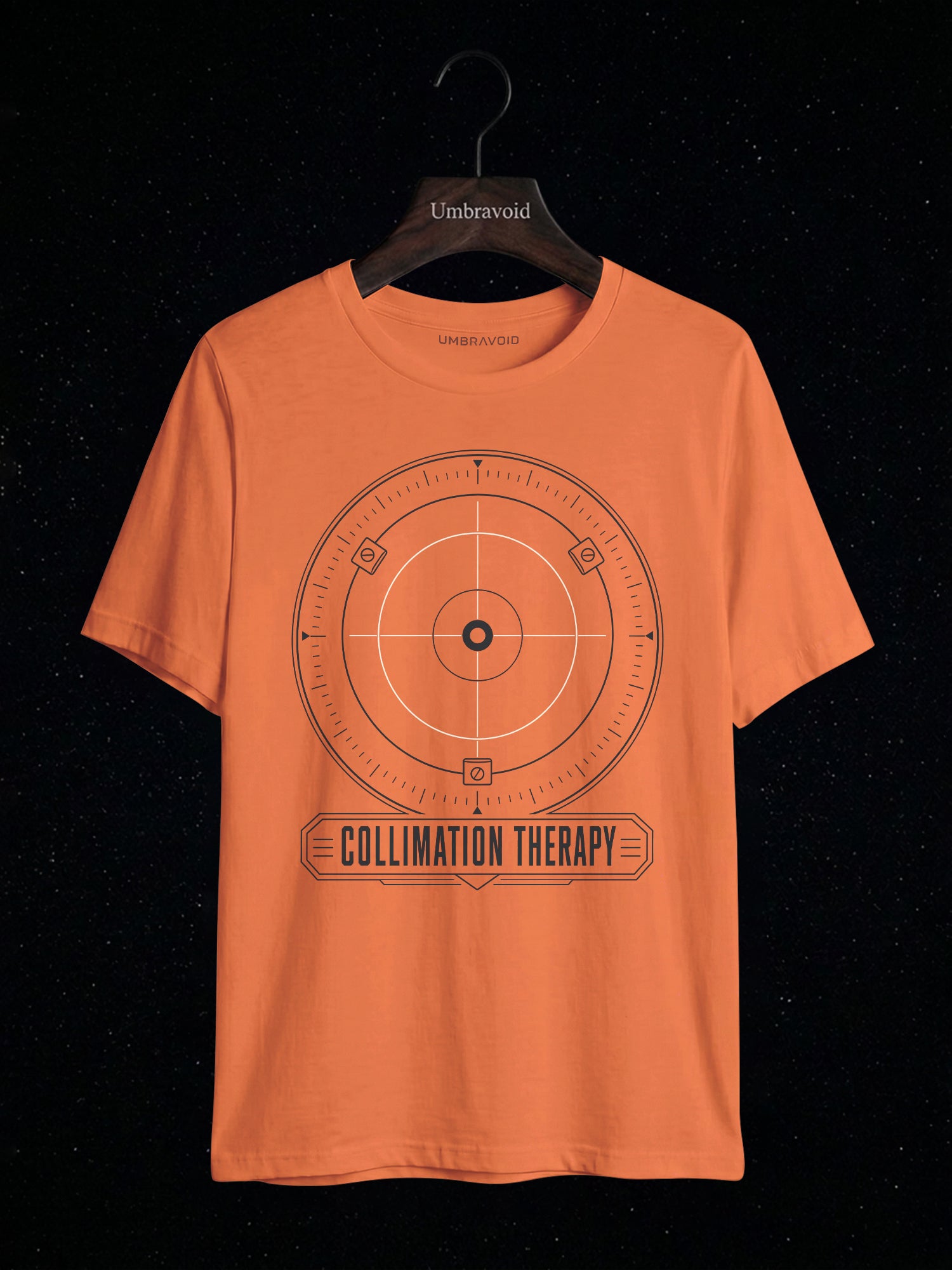 Collimation Therapy Cheshire Cap astronomy t-shirt | Umbra Void