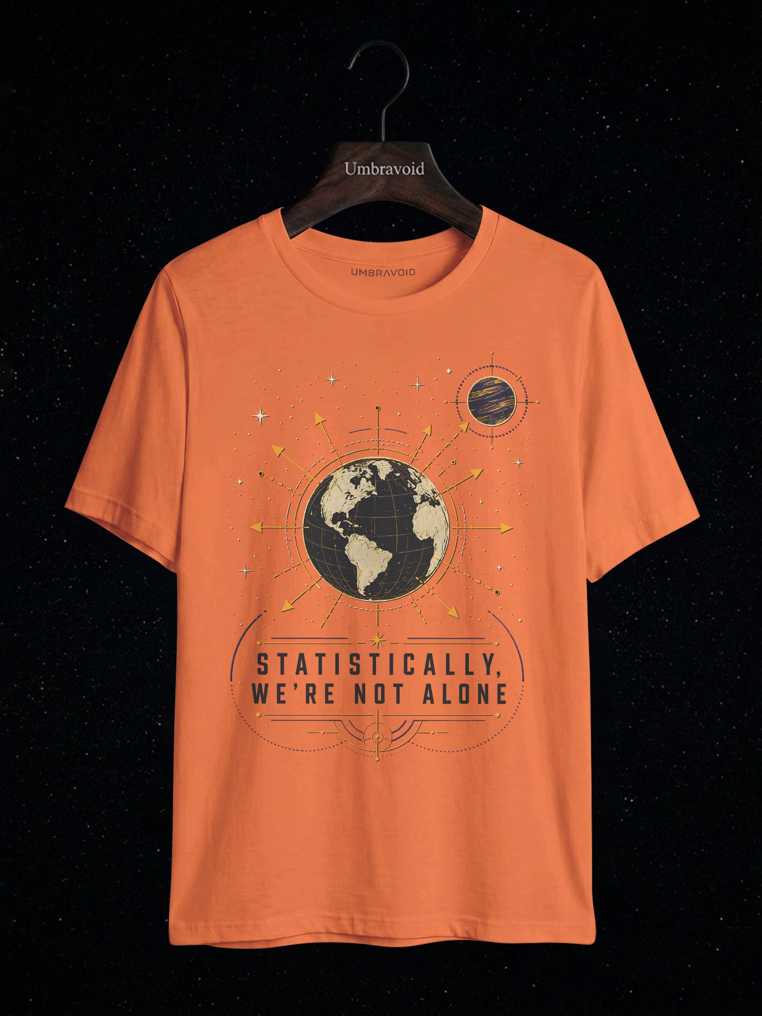 Statistically, We're Not Alone astronomy t-shirt | Umbra Void