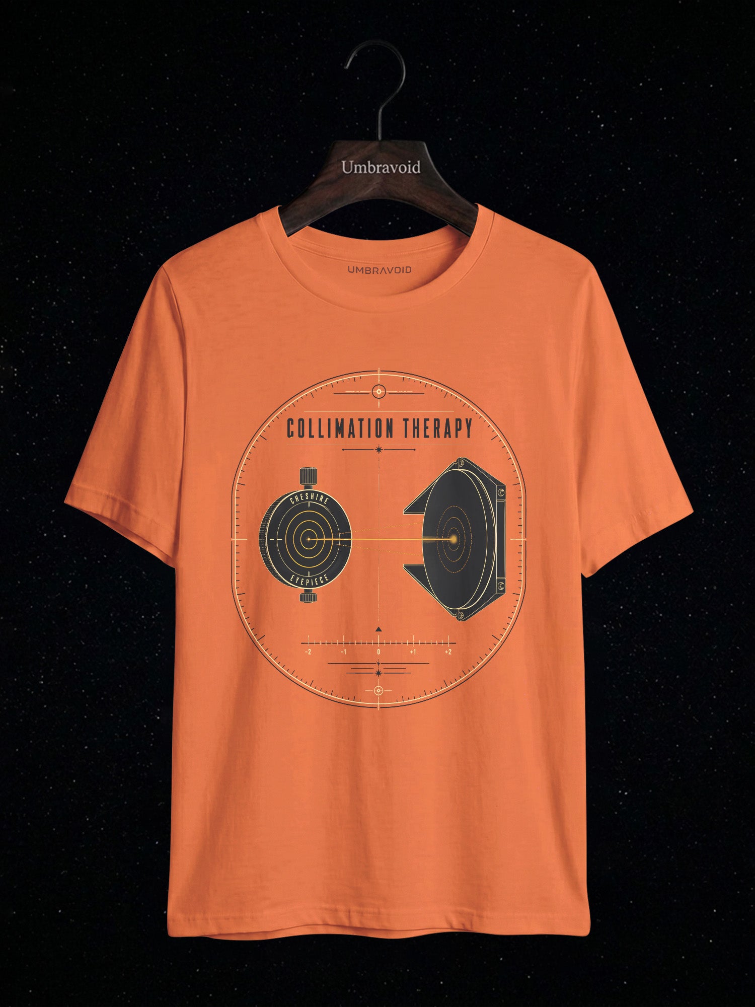 Collimation Therapy Mirror Alignment astronomy t-shirt | Umbra Void
