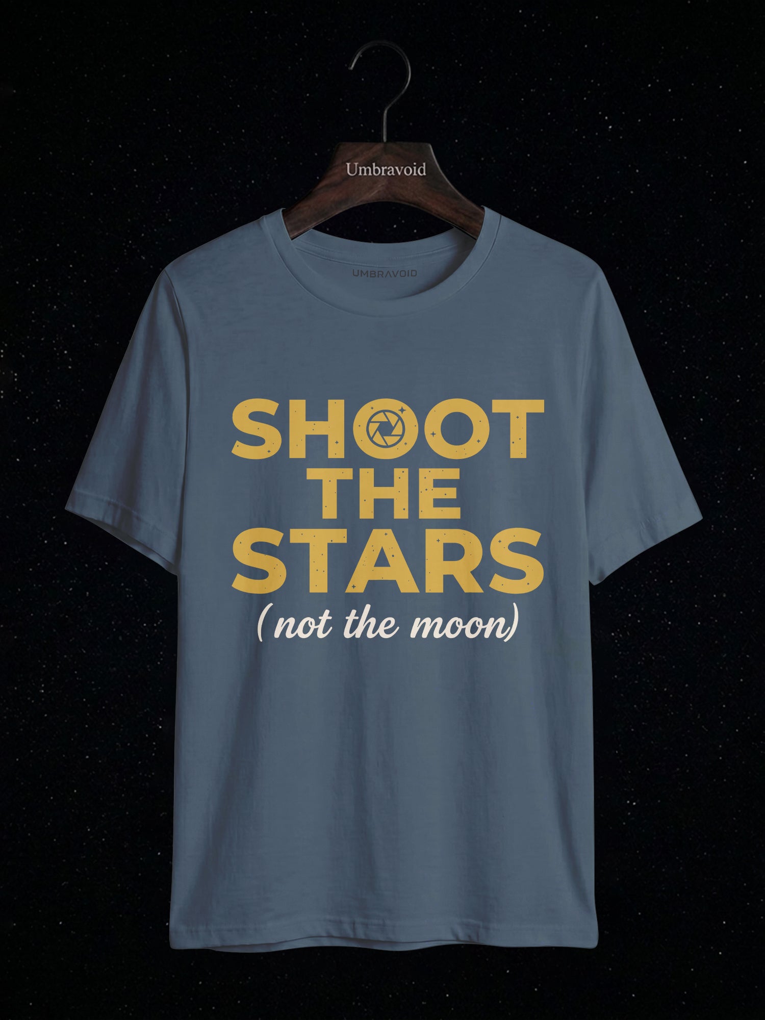 Shoot The Stars (Not The Moon) astronomy t-shirt | Umbra Void