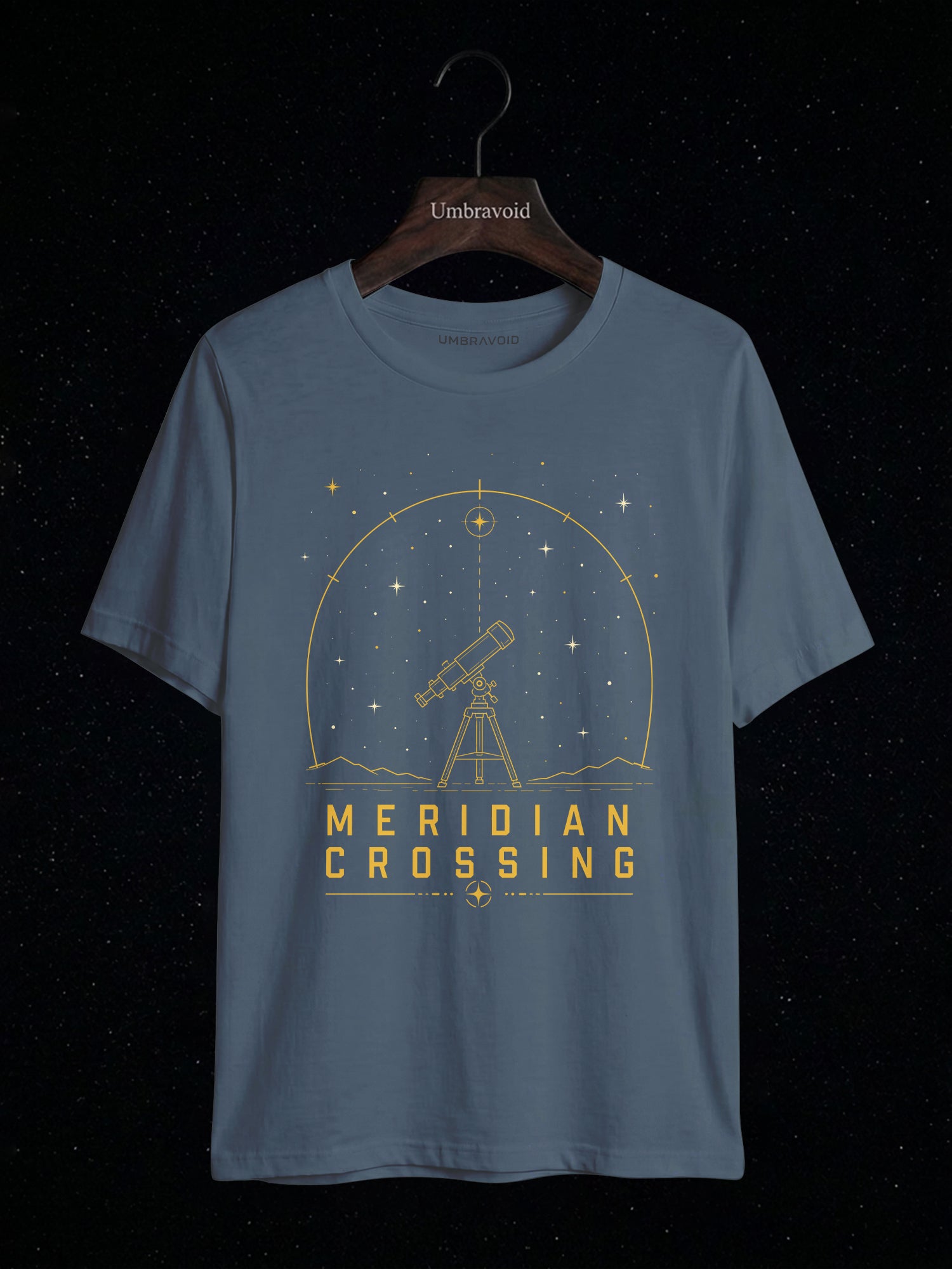 Meridian Crossing astronomy t-shirt | Umbra Void
