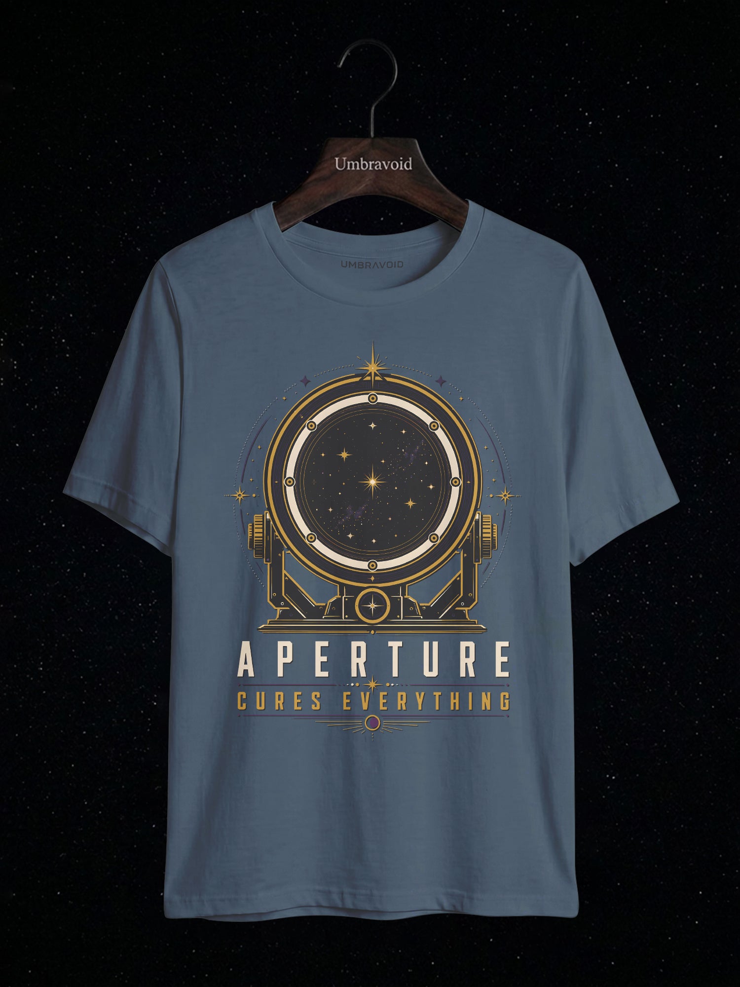Aperture Cures Everything astronomy t-shirt | Umbra Void