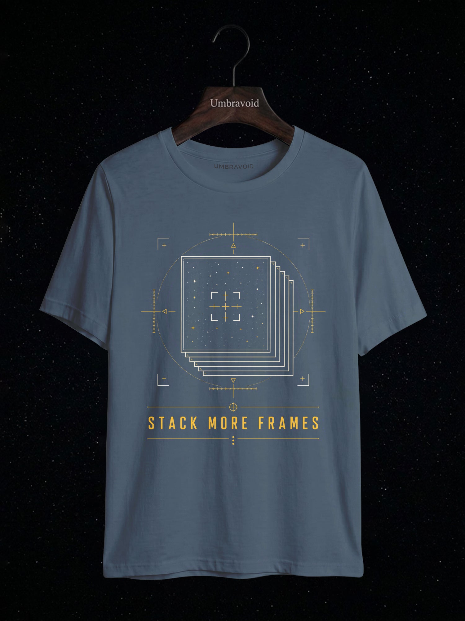 Stack More Frames Subframe Edition astronomy t-shirt | Umbra Void