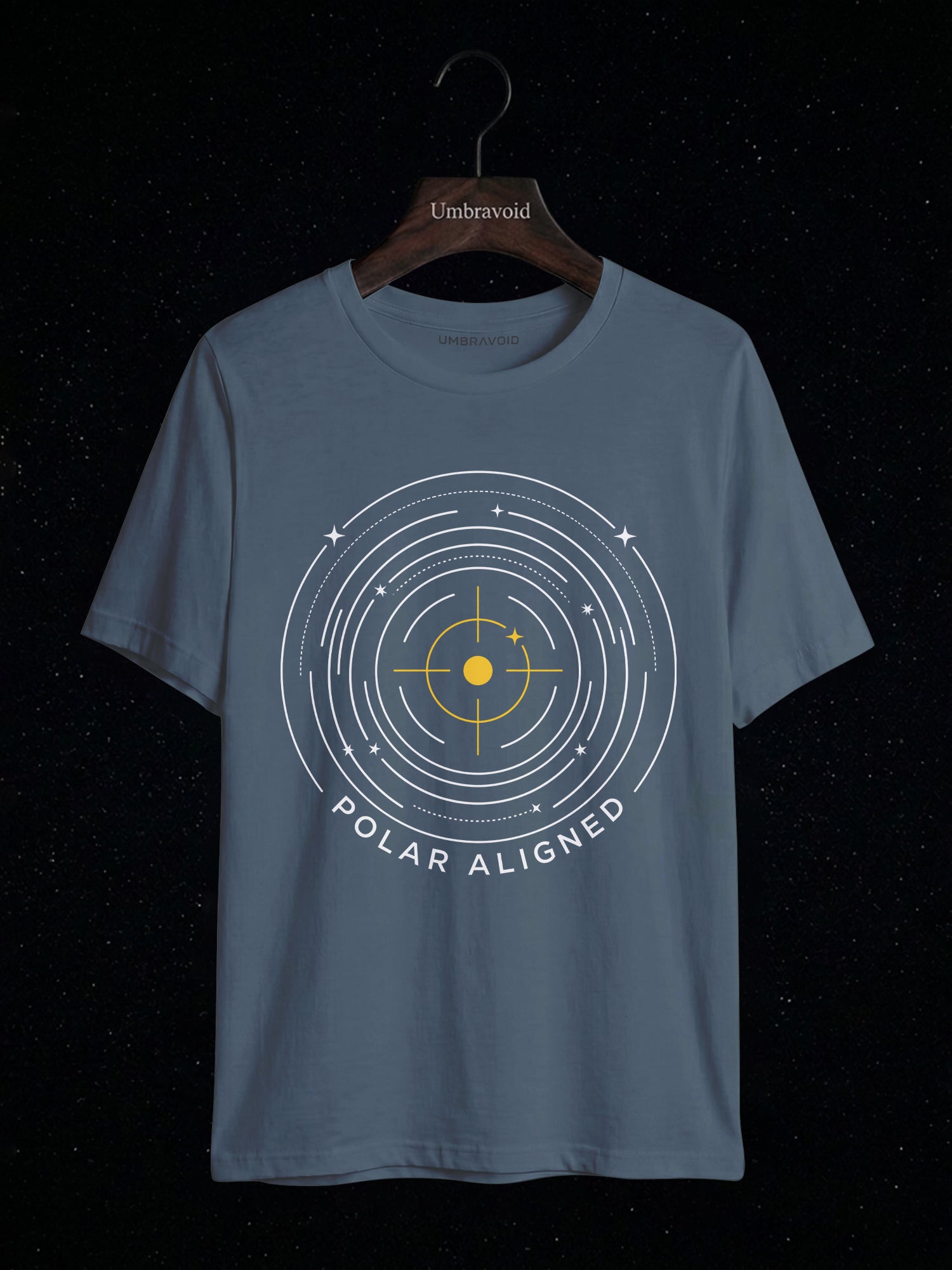 Polar Aligned astronomy t-shirt | Umbra Void