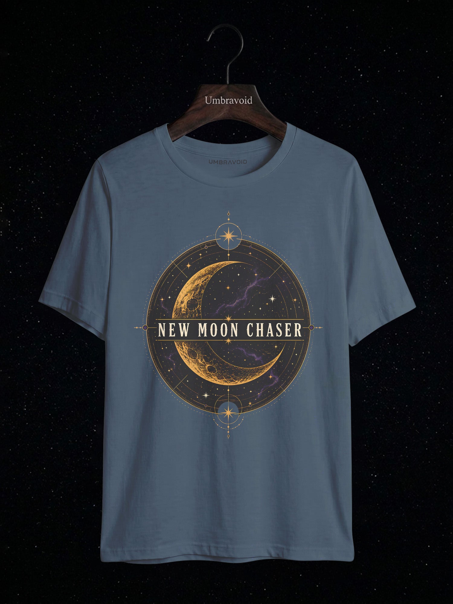 New Moon Chaser astronomy t-shirt | Umbra Void