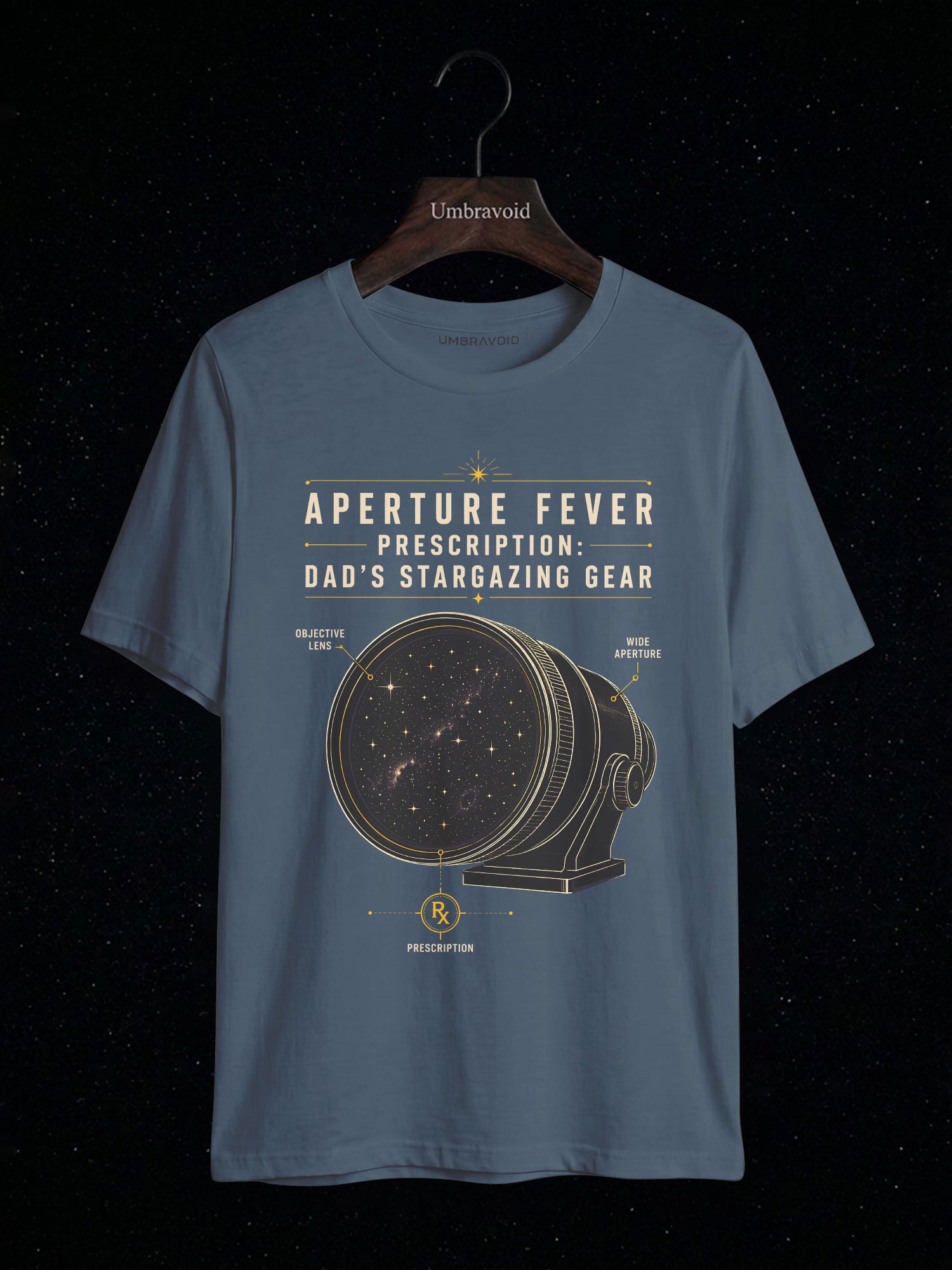 Aperture Fever Prescription astronomy t-shirt | Umbra Void