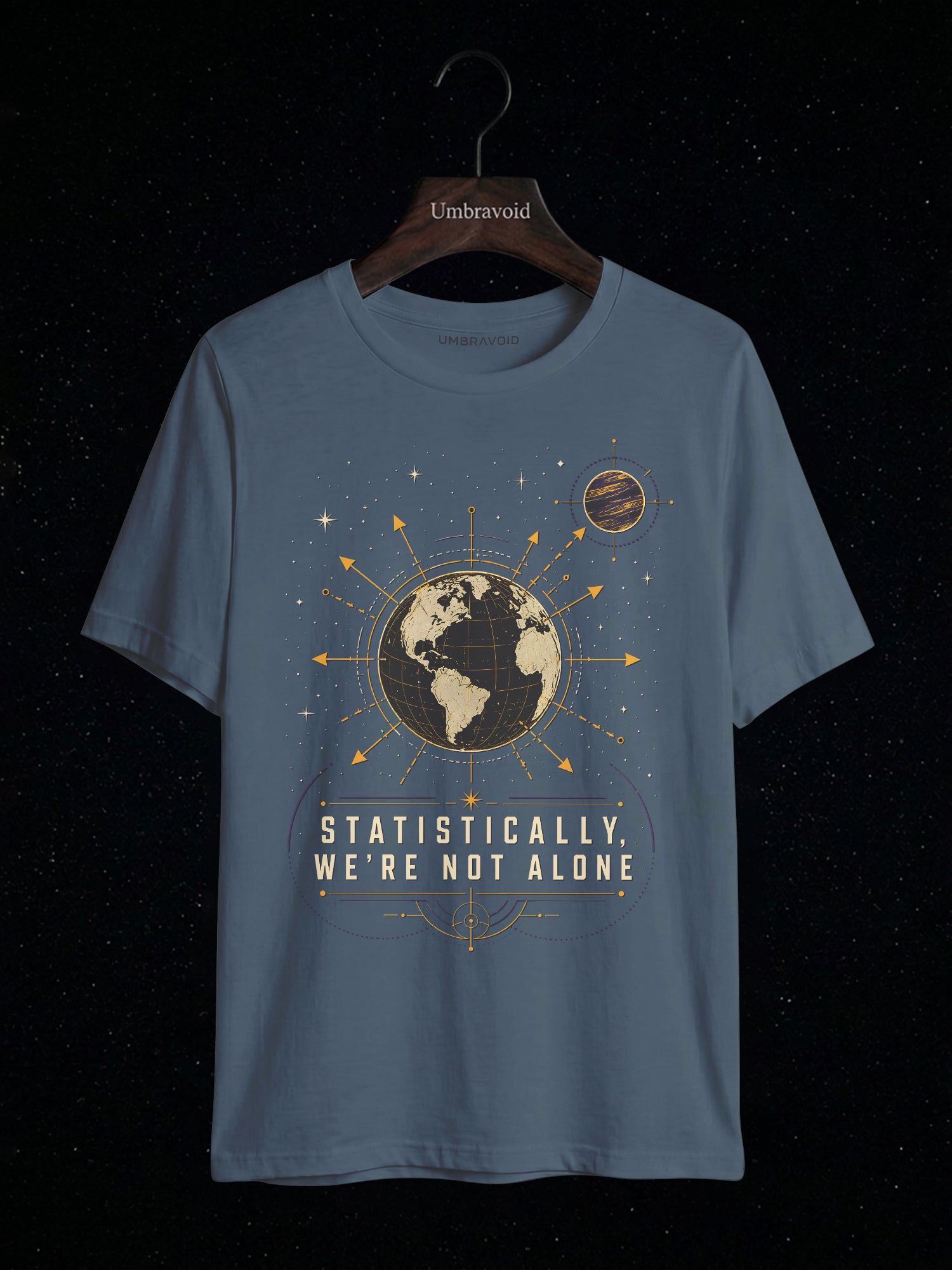 Statistically, We're Not Alone astronomy t-shirt | Umbra Void