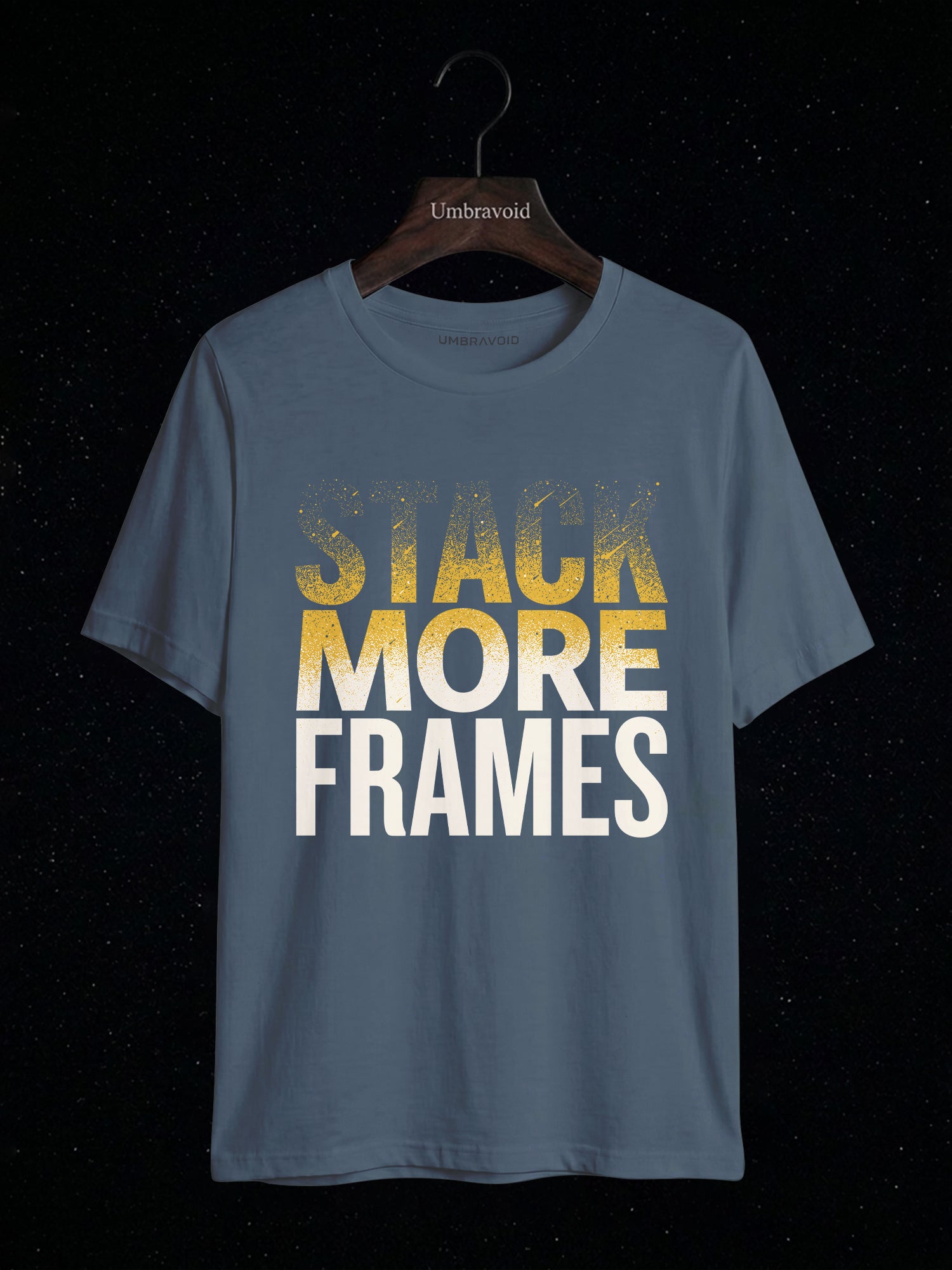 Stack More Frames astronomy t-shirt | Umbra Void