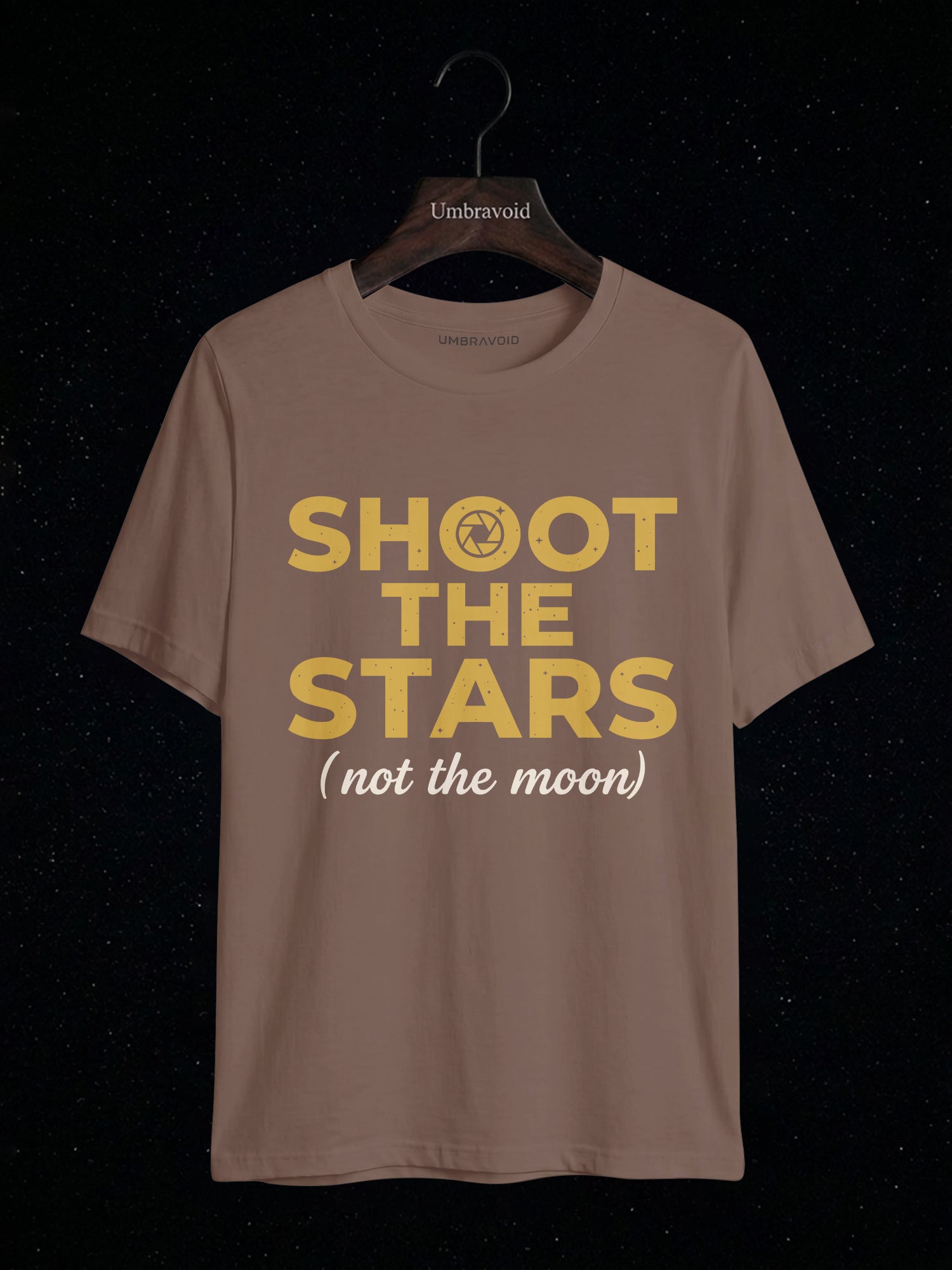 Shoot The Stars (Not The Moon) astronomy t-shirt | Umbra Void