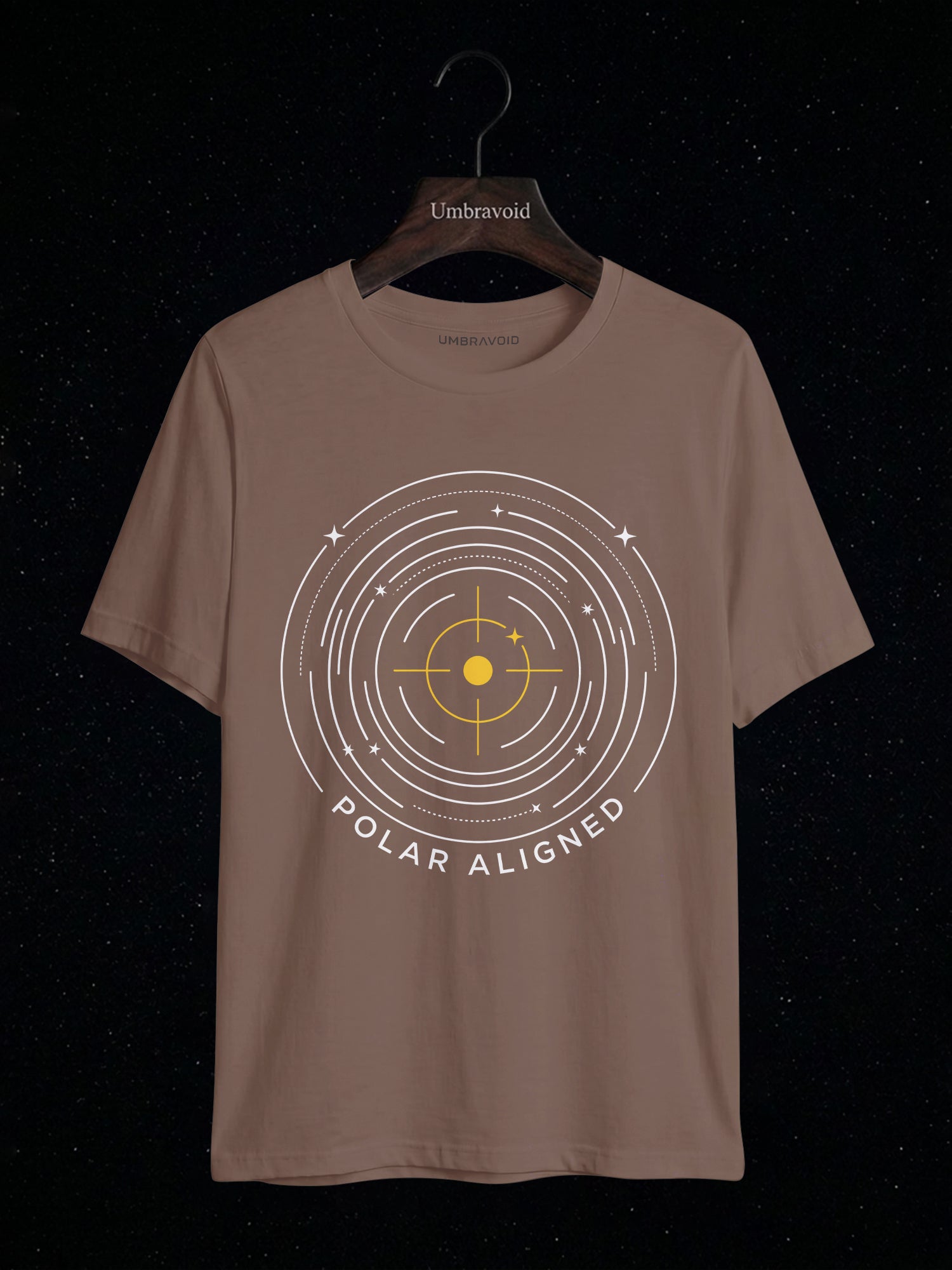 Polar Aligned astronomy t-shirt | Umbra Void