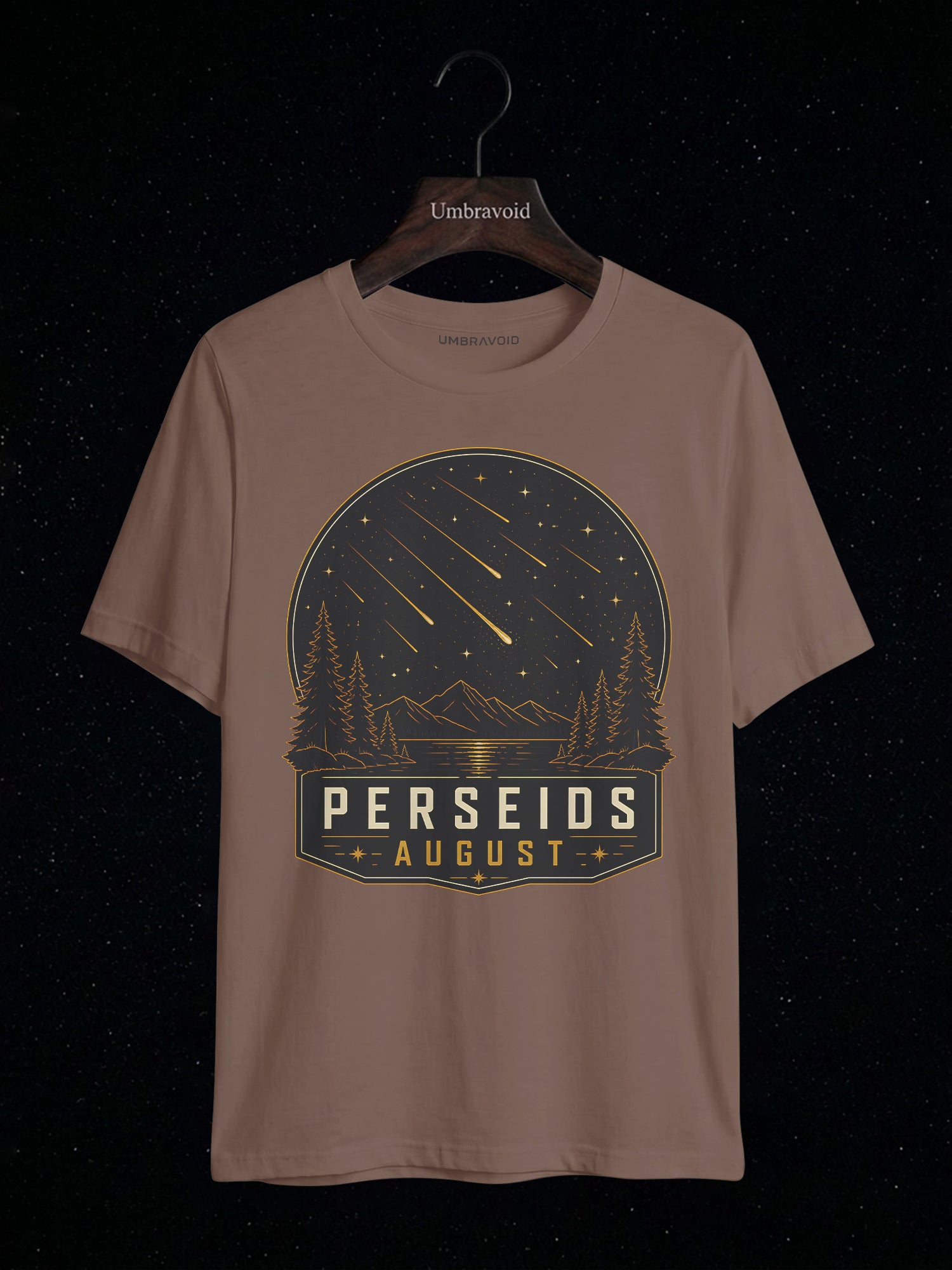 Perseids August astronomy t-shirt | Umbra Void
