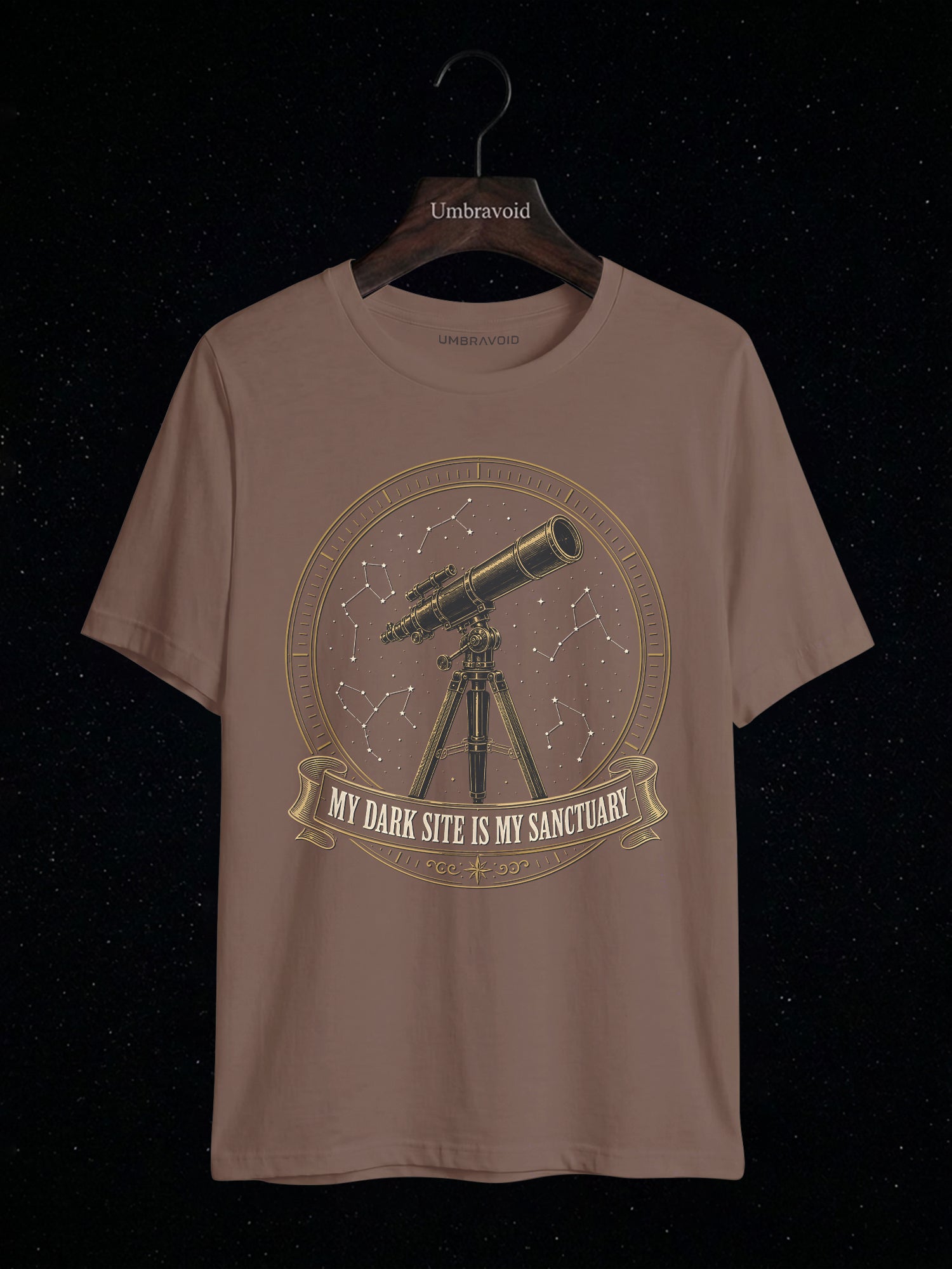 My Dark Site Is My Sanctuary astronomy t-shirt | Umbra Void