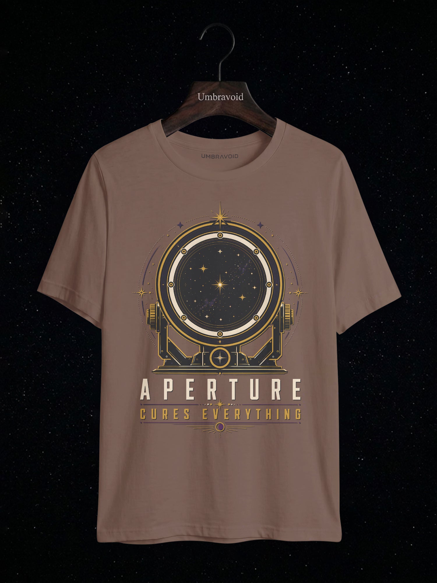 Aperture Cures Everything astronomy t-shirt | Umbra Void