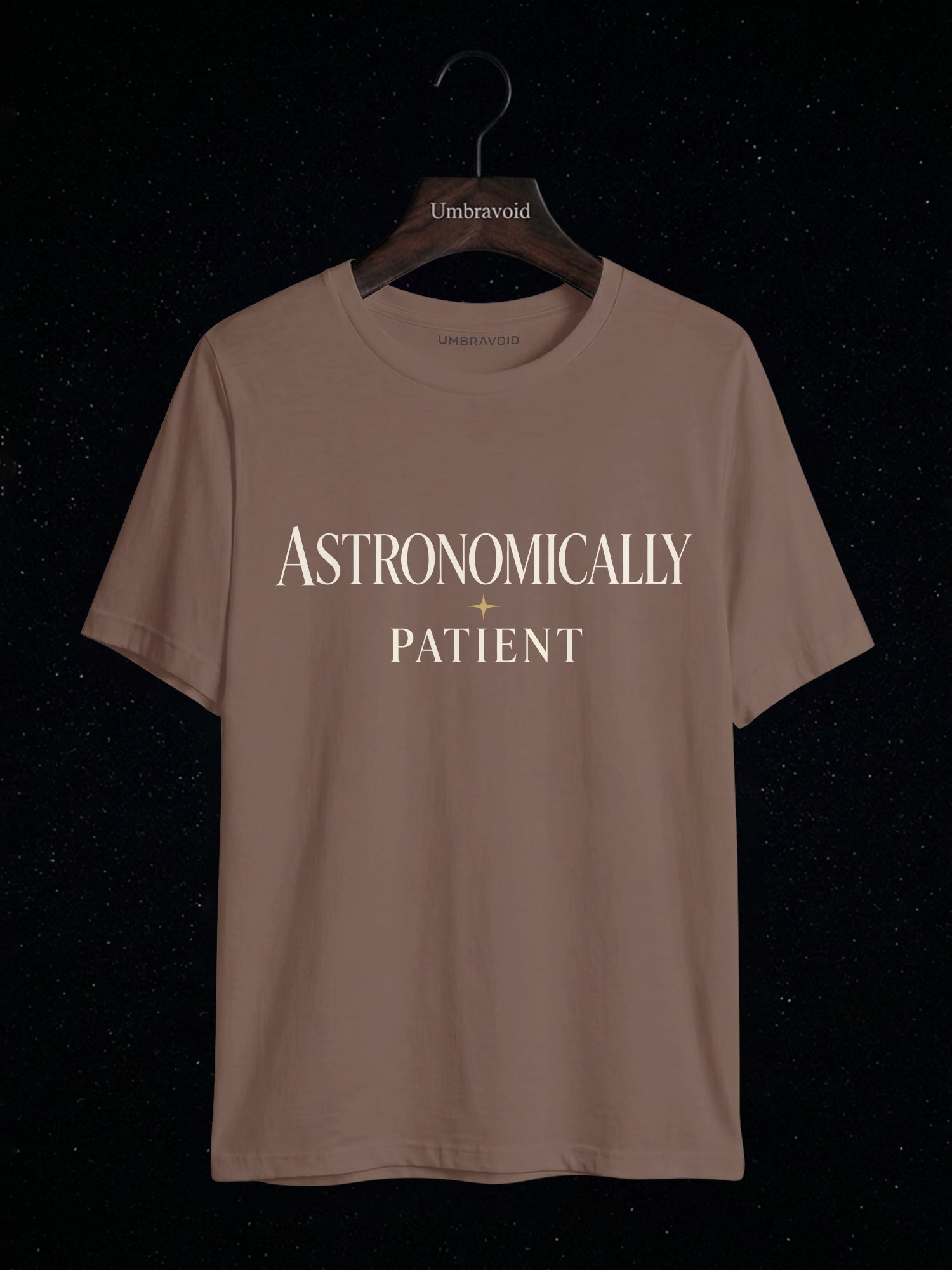 Astronomically Patient astronomy t-shirt | Umbra Void