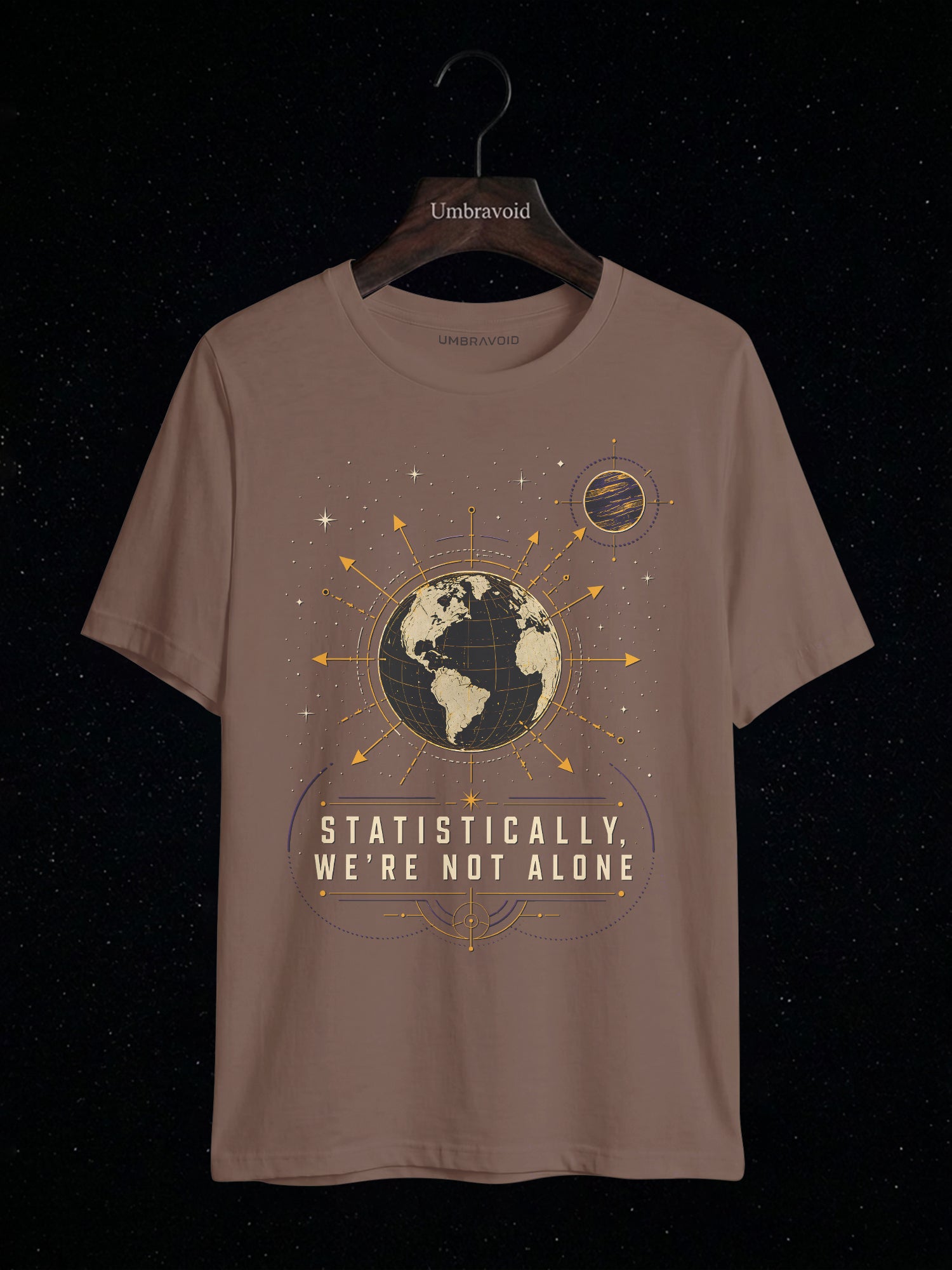 Statistically, We're Not Alone astronomy t-shirt | Umbra Void