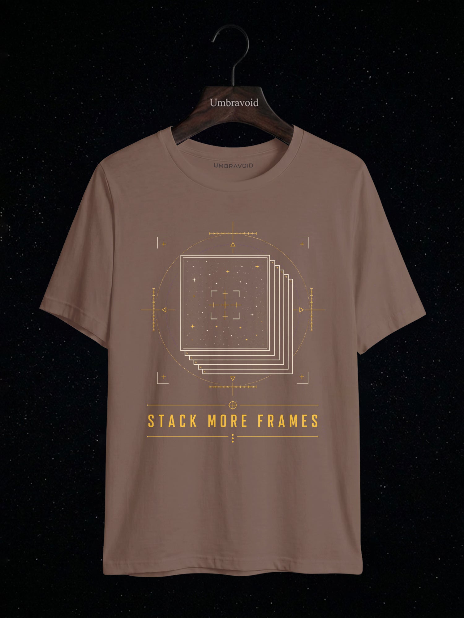 Stack More Frames Subframe Edition astronomy t-shirt | Umbra Void