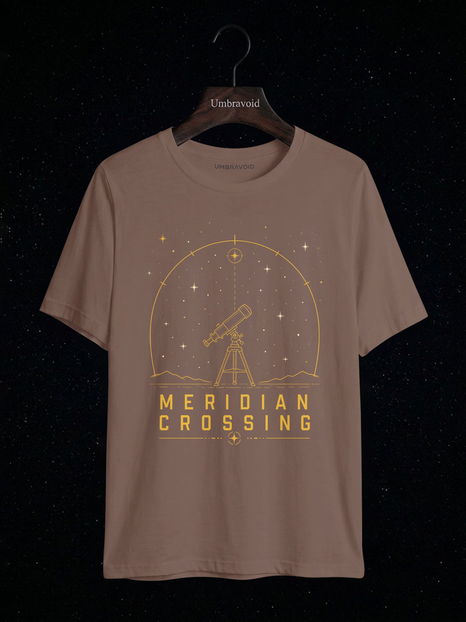 Meridian Crossing astronomy t-shirt | Umbra Void