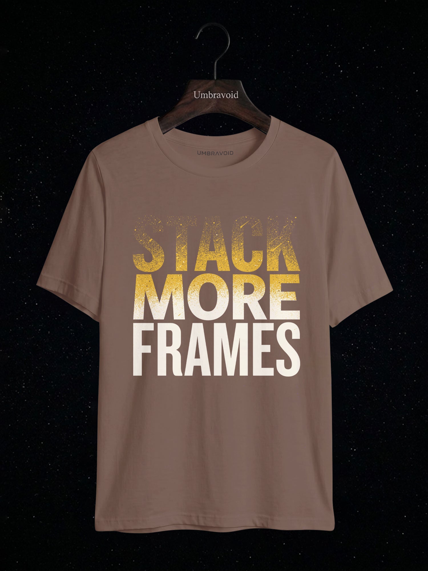 Stack More Frames astronomy t-shirt | Umbra Void