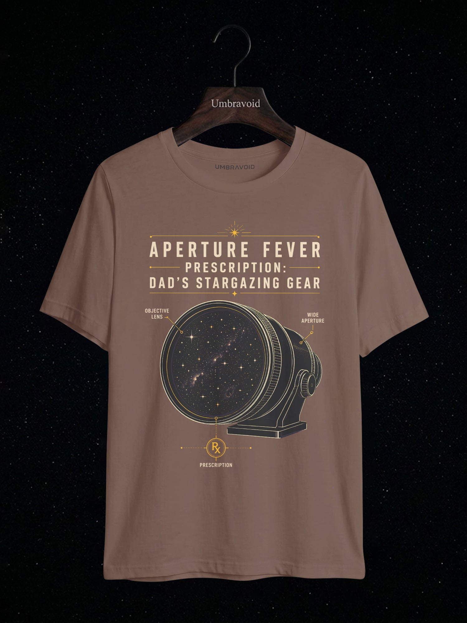 Aperture Fever Prescription astronomy t-shirt | Umbra Void