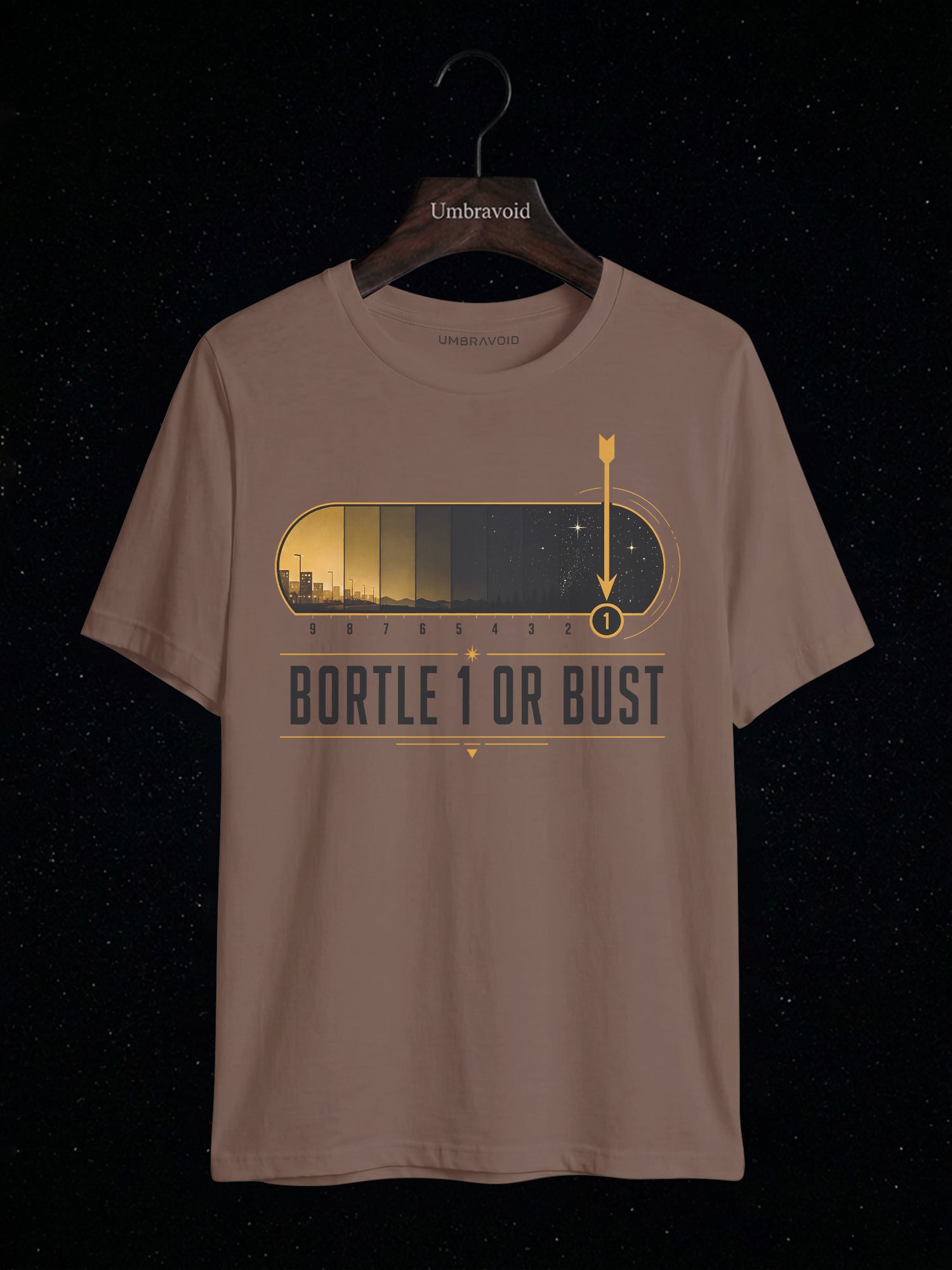 Bortle 1 Or Bust Scale astronomy t-shirt | Umbra Void
