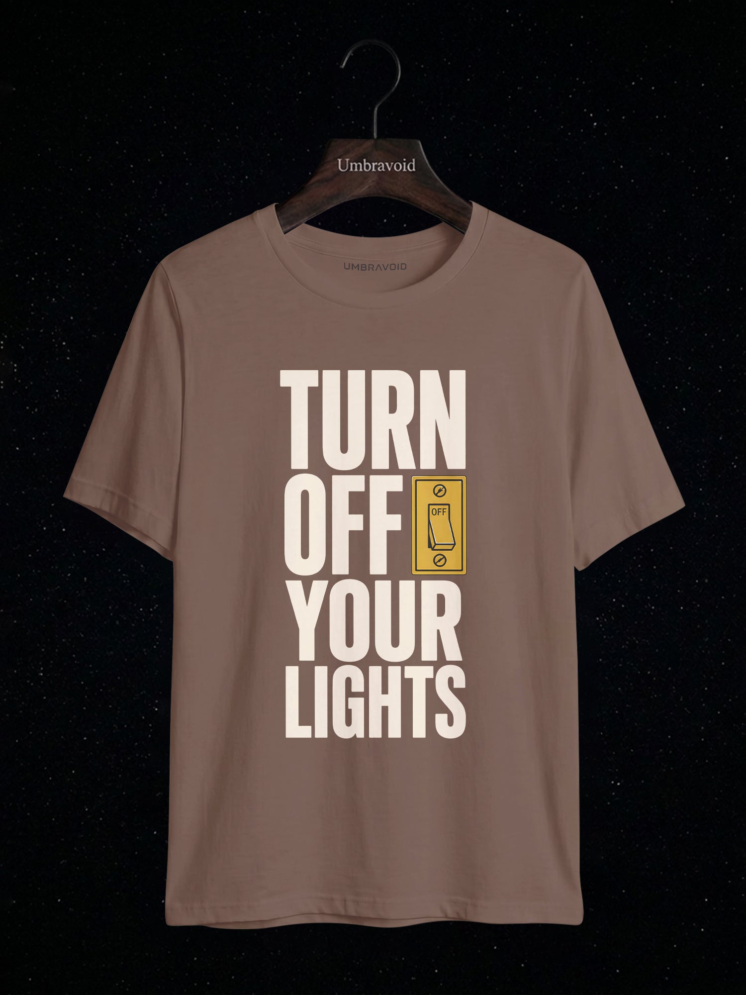 Turn Off Your Lights astronomy t-shirt | Umbra Void