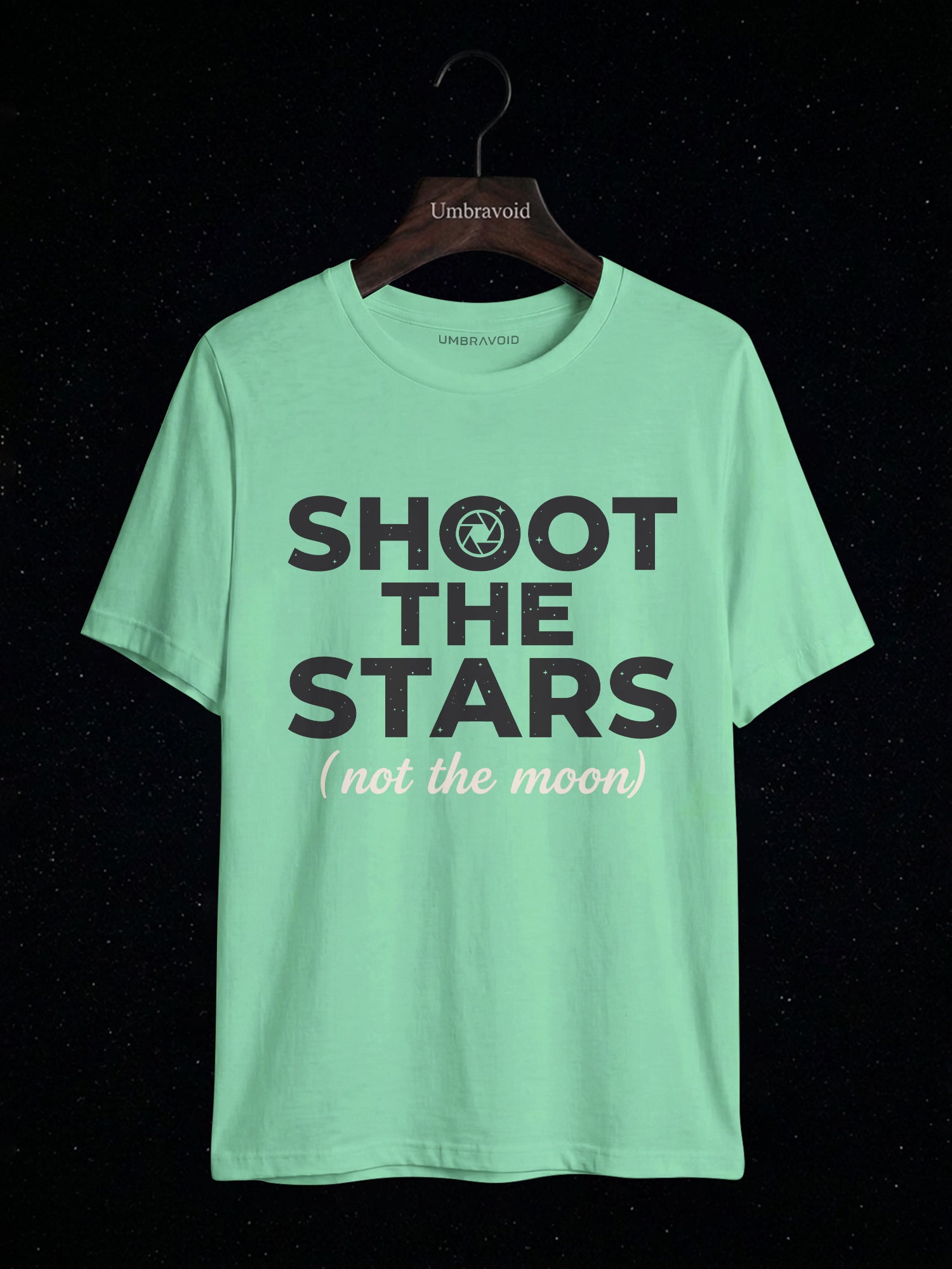 Shoot The Stars (Not The Moon) astronomy t-shirt | Umbra Void