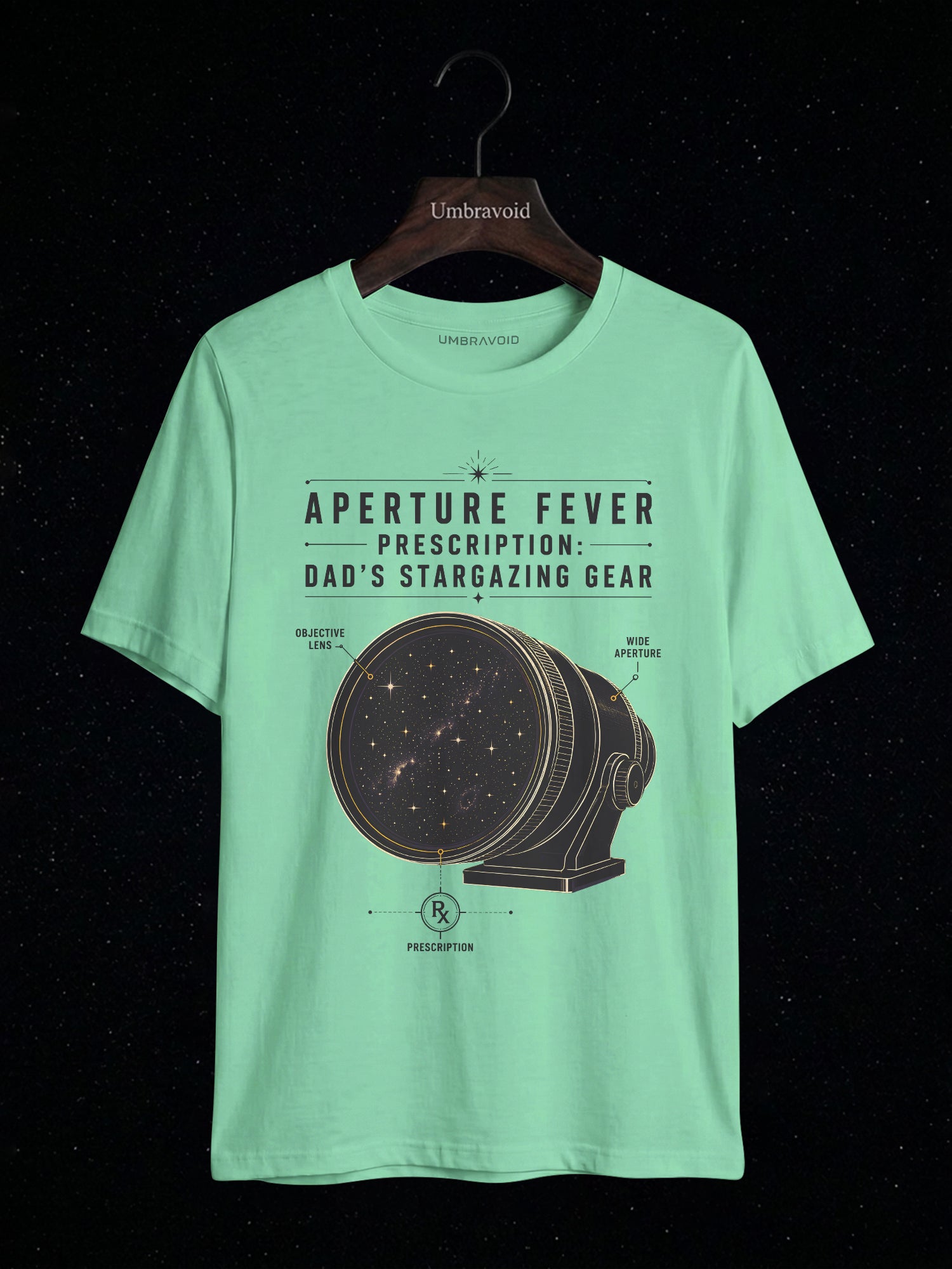 Aperture Fever Prescription astronomy t-shirt | Umbra Void