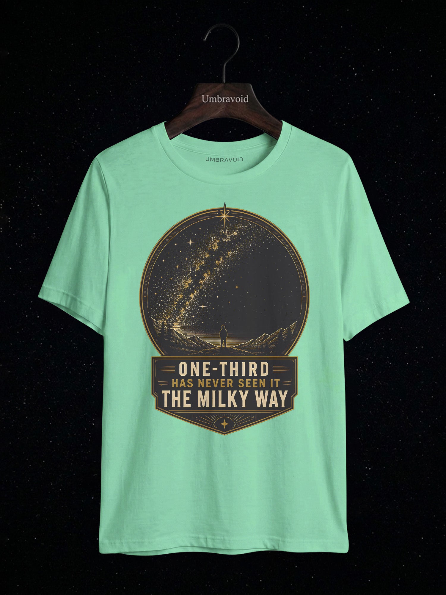 One-Third Has Never Seen The Milky Way astronomy t-shirt | Umbra Void