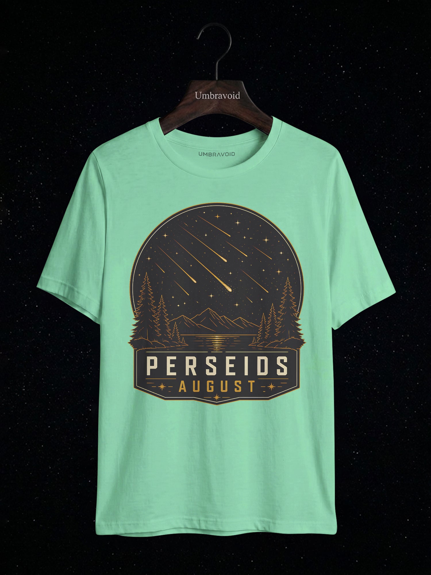 Perseids August astronomy t-shirt | Umbra Void