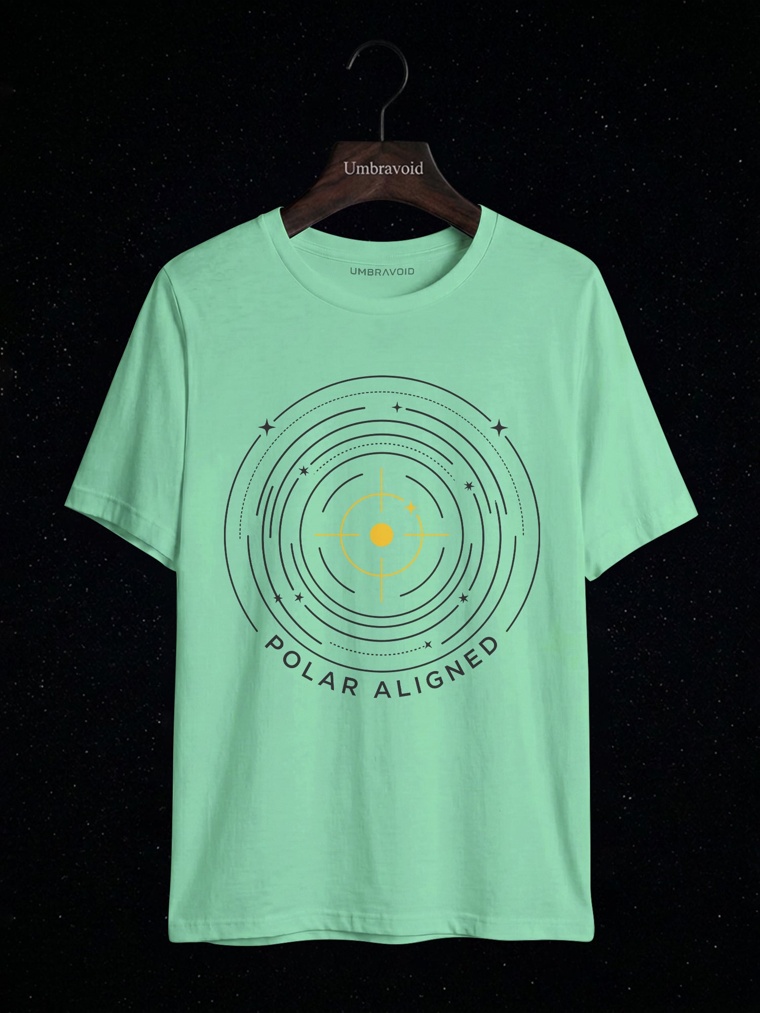 Polar Aligned astronomy t-shirt | Umbra Void