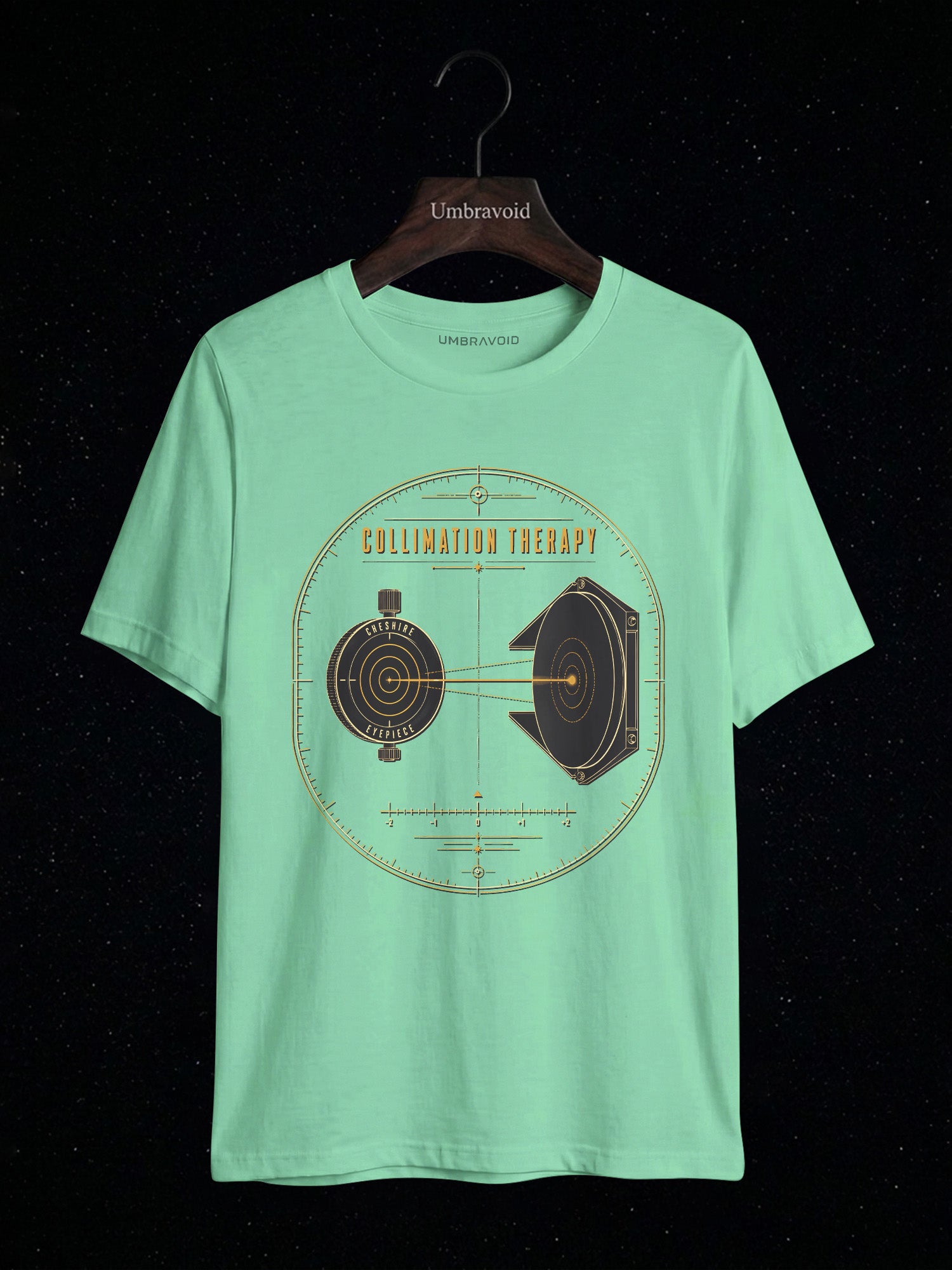 Collimation Therapy Mirror Alignment astronomy t-shirt | Umbra Void