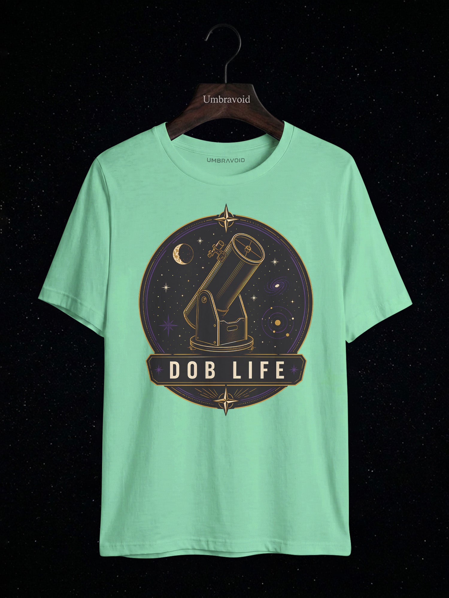 Dob Life Galaxy Edition astronomy t-shirt | Umbra Void