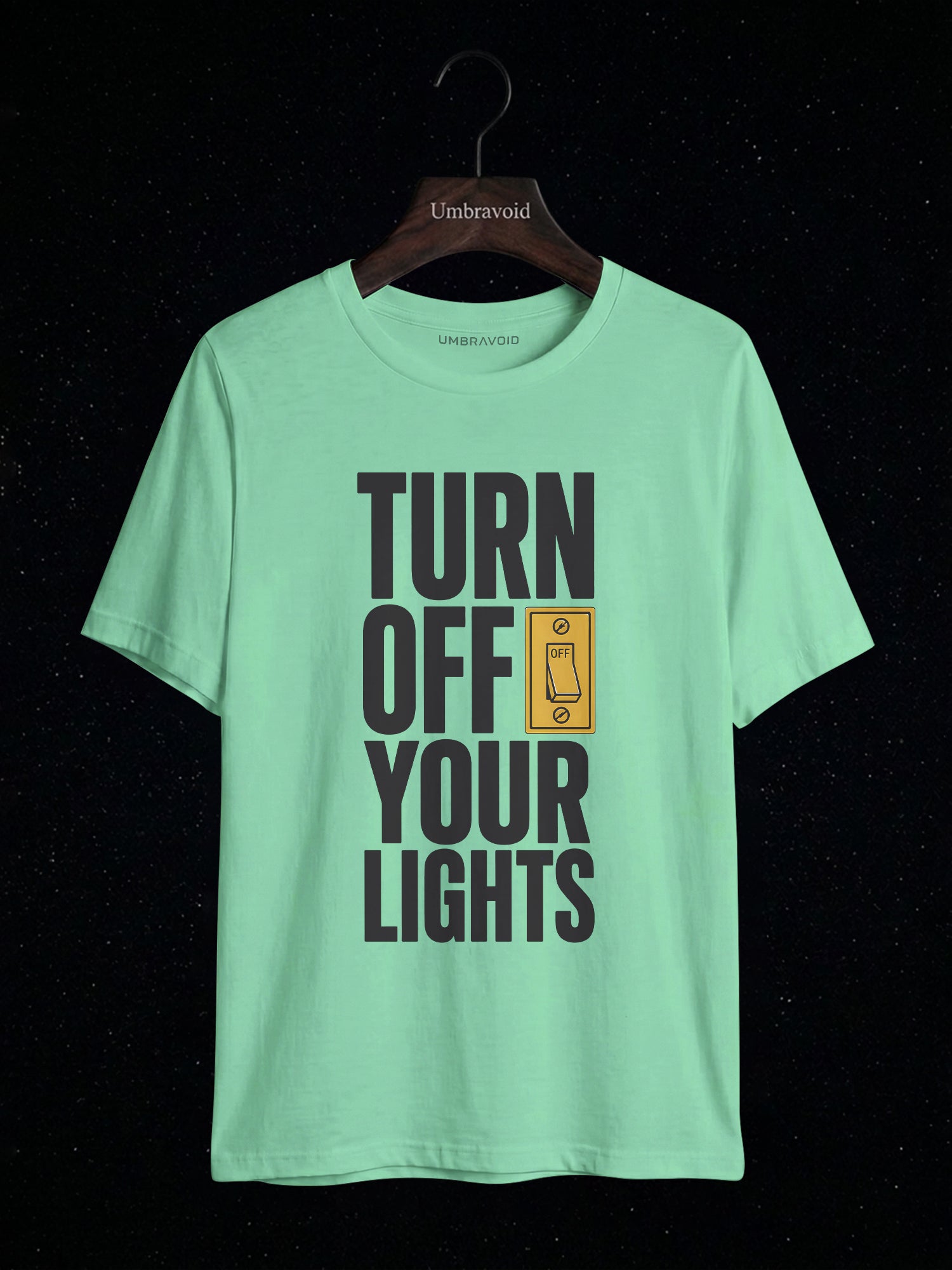 Turn Off Your Lights astronomy t-shirt | Umbra Void