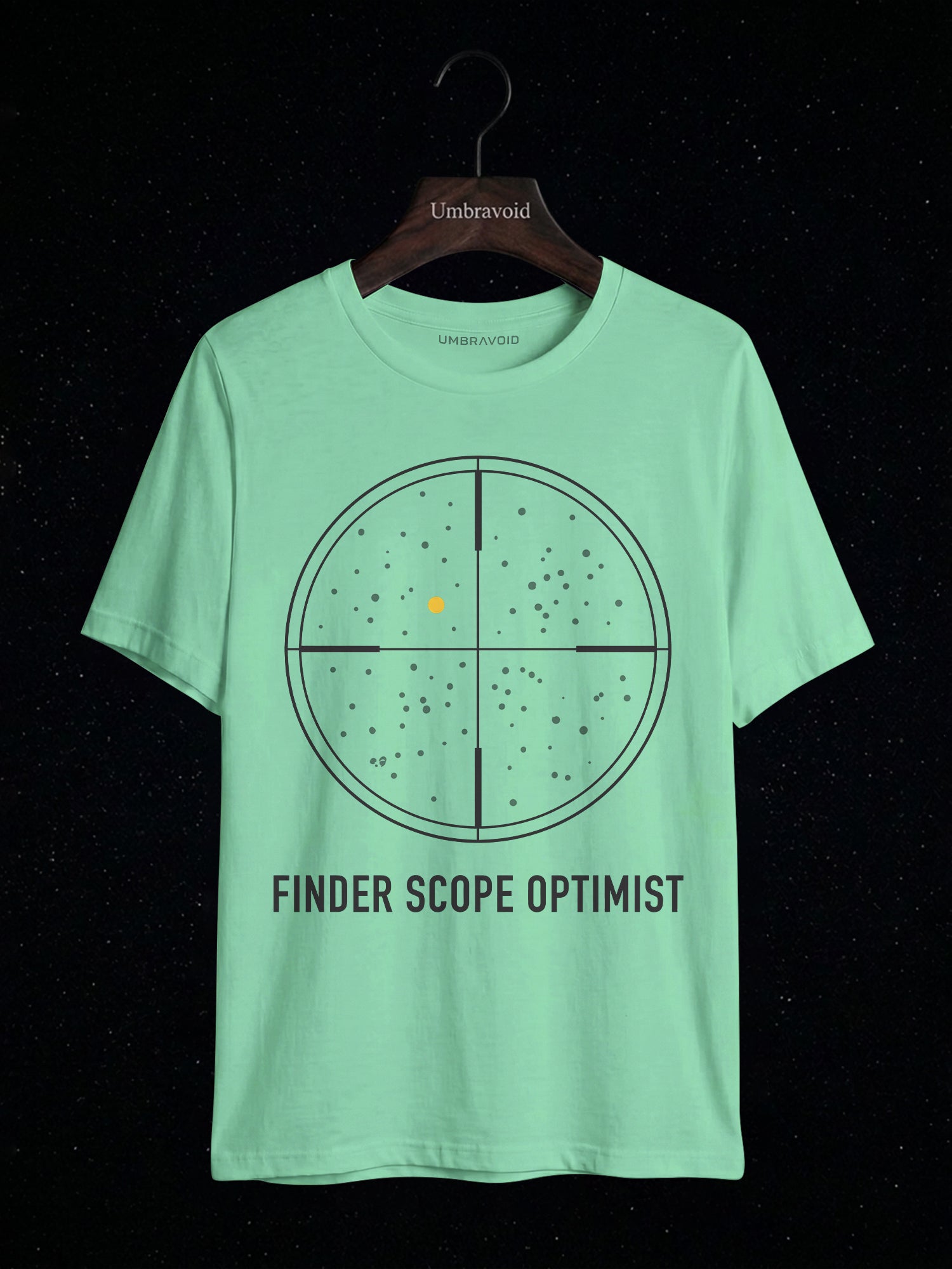 Finder Scope Optimist astronomy t-shirt | Umbra Void